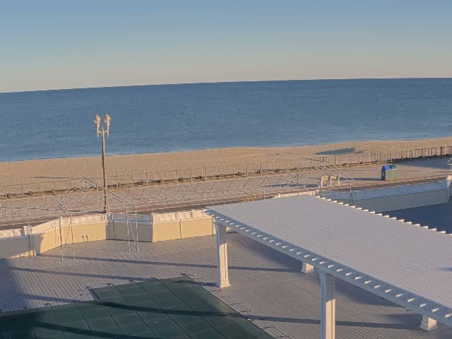 Long Branch Beach towards Southeast from Promenade Beach Club Live Cam - Long Branch, Monmouth, New Jersey, USA