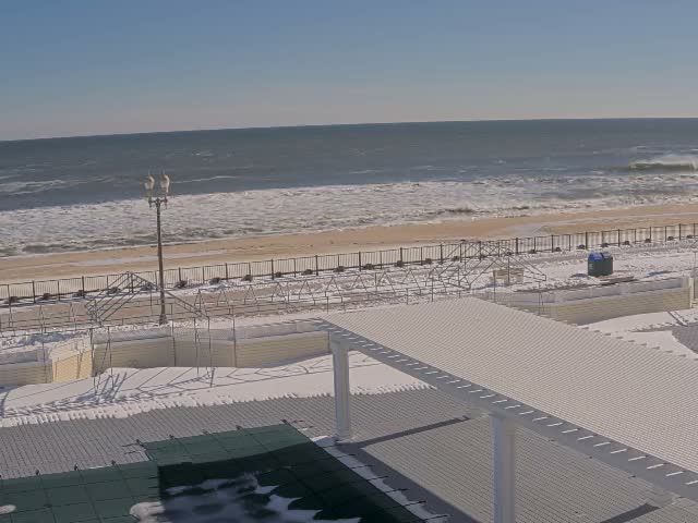 Long Branch Beach towards Southeast from Promenade Beach Club Live Cam - Long Branch, Monmouth, New Jersey, USA