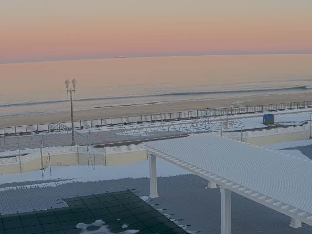 Long Branch Beach towards Southeast from Promenade Beach Club Live Cam - Long Branch, Monmouth, New Jersey, USA