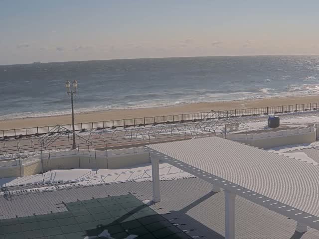 Long Branch Beach towards Southeast from Promenade Beach Club Live Cam - Long Branch, Monmouth, New Jersey, USA