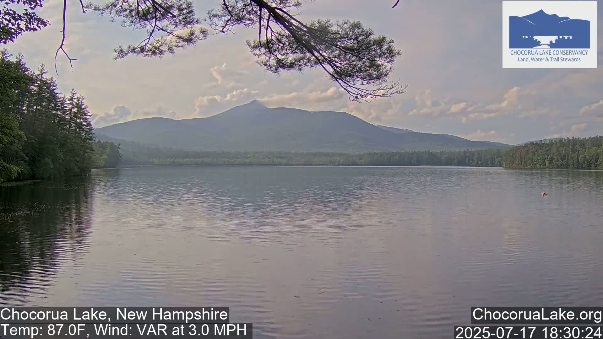 Chocorura Lake Live Cam - Tamworth, Carroll, New Hampshire, USA