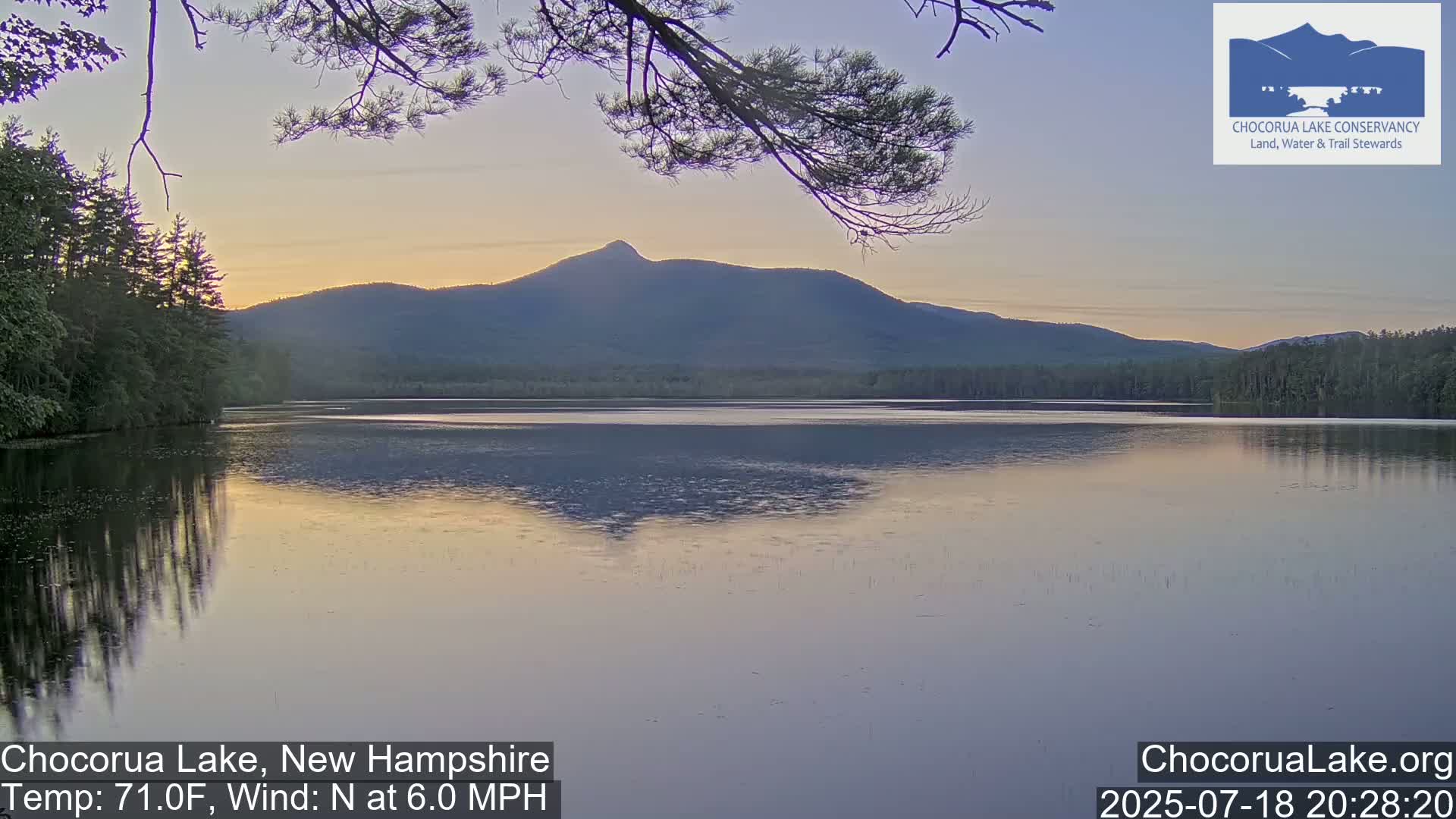 Chocorura Lake Live Cam - Tamworth, Carroll, New Hampshire, USA