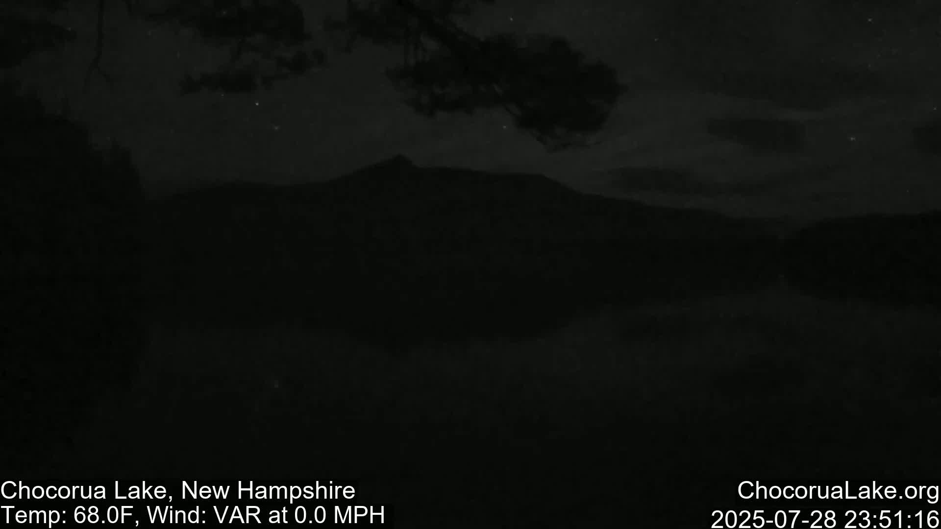 Chocorura Lake Live Cam - Tamworth, Carroll, New Hampshire, USA