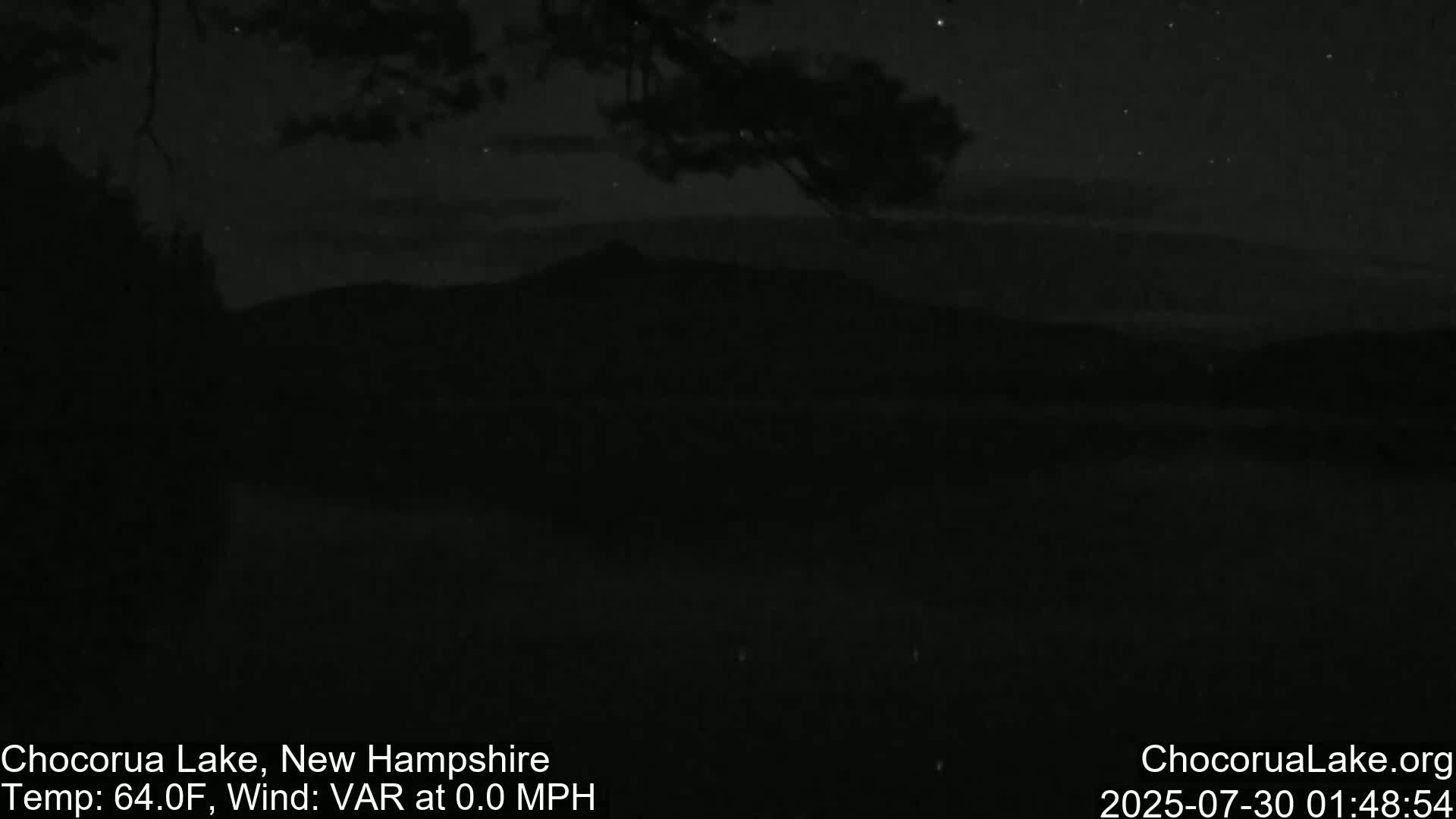 Chocorura Lake Live Cam - Tamworth, Carroll, New Hampshire, USA