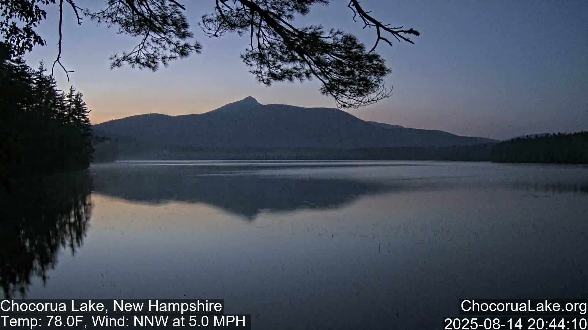 Chocorura Lake Live Cam - Tamworth, Carroll, New Hampshire, USA