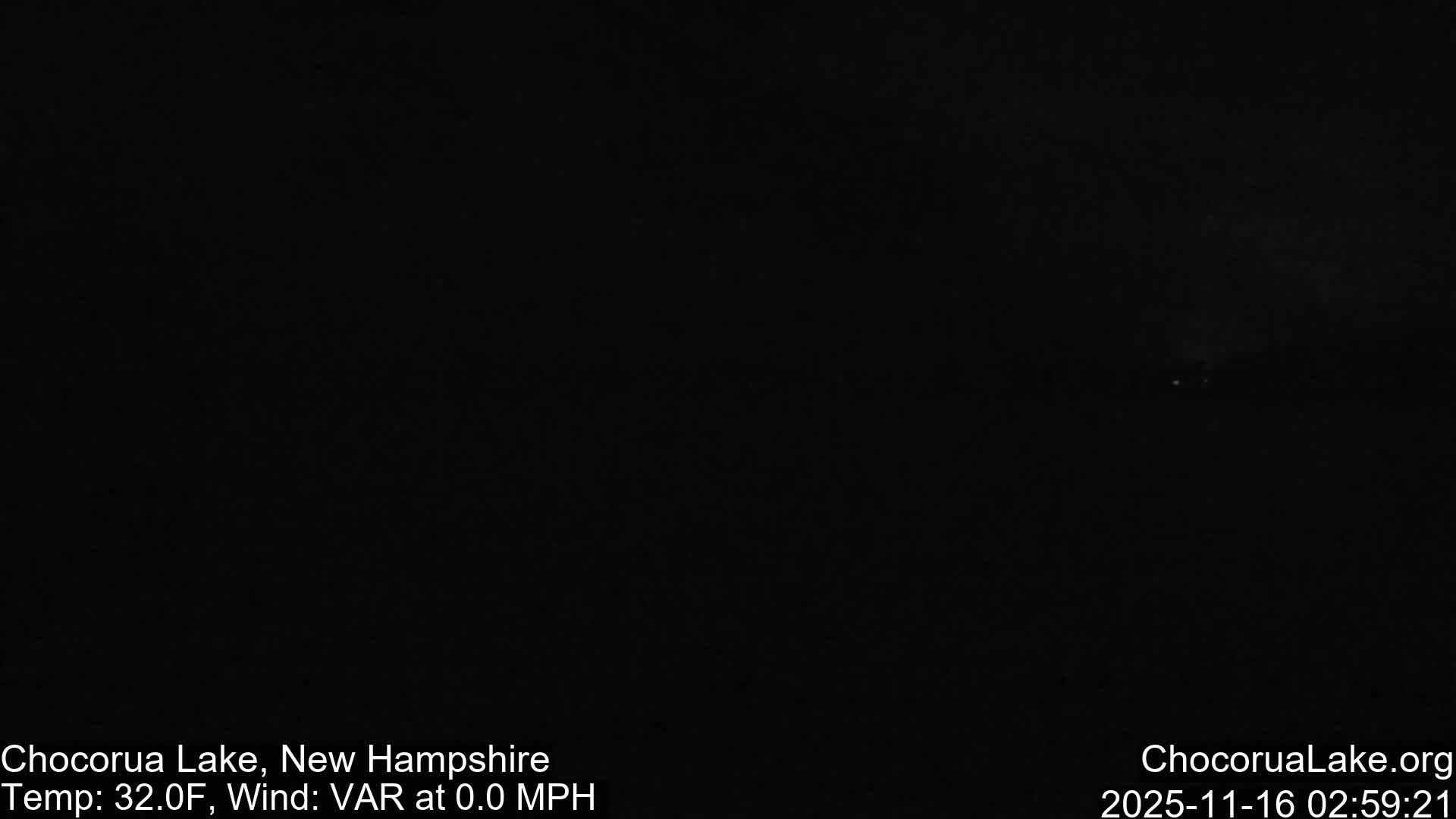 Chocorura Lake Live Cam - Tamworth, Carroll, New Hampshire, USA