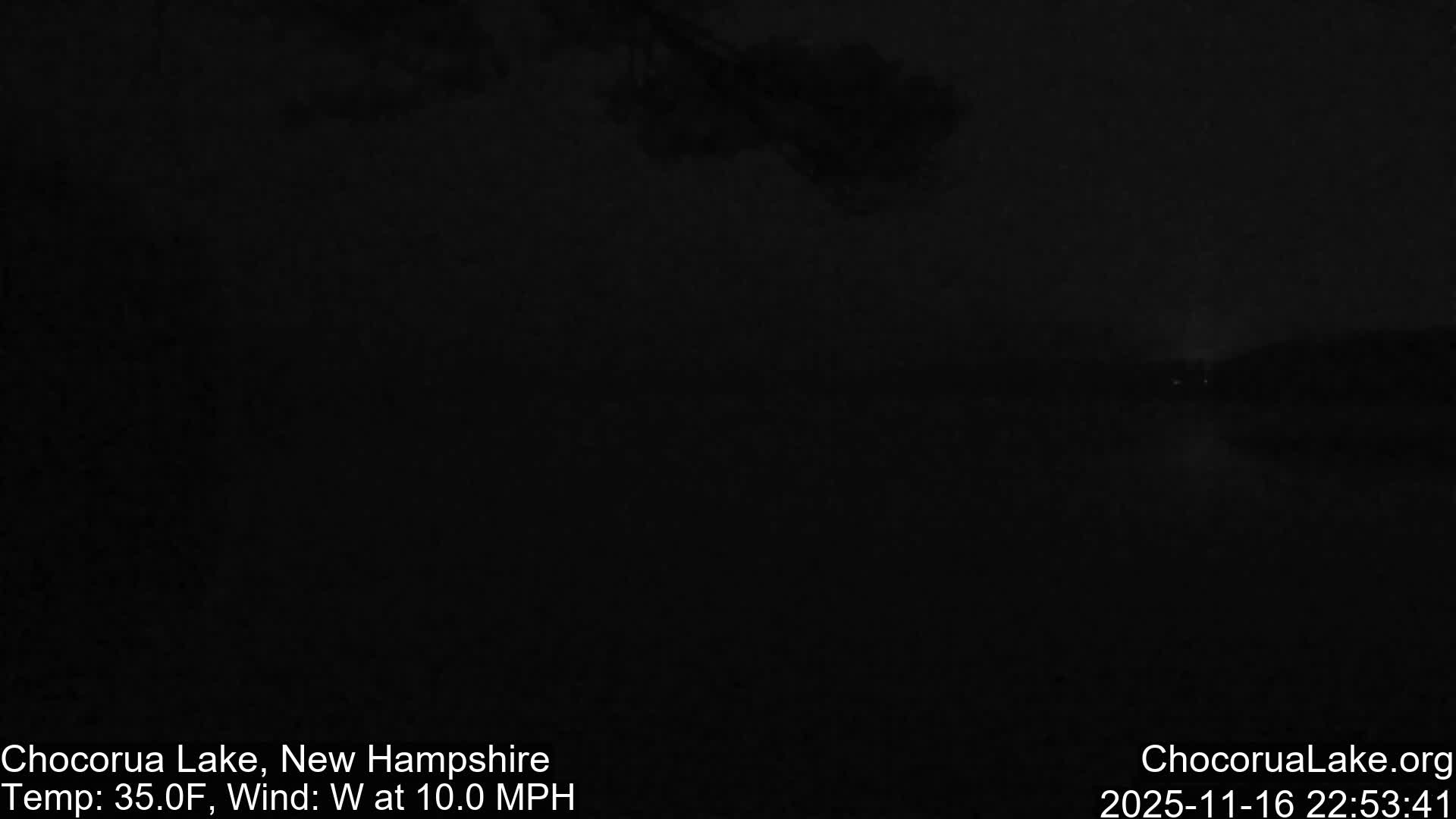 Chocorura Lake Live Cam - Tamworth, Carroll, New Hampshire, USA