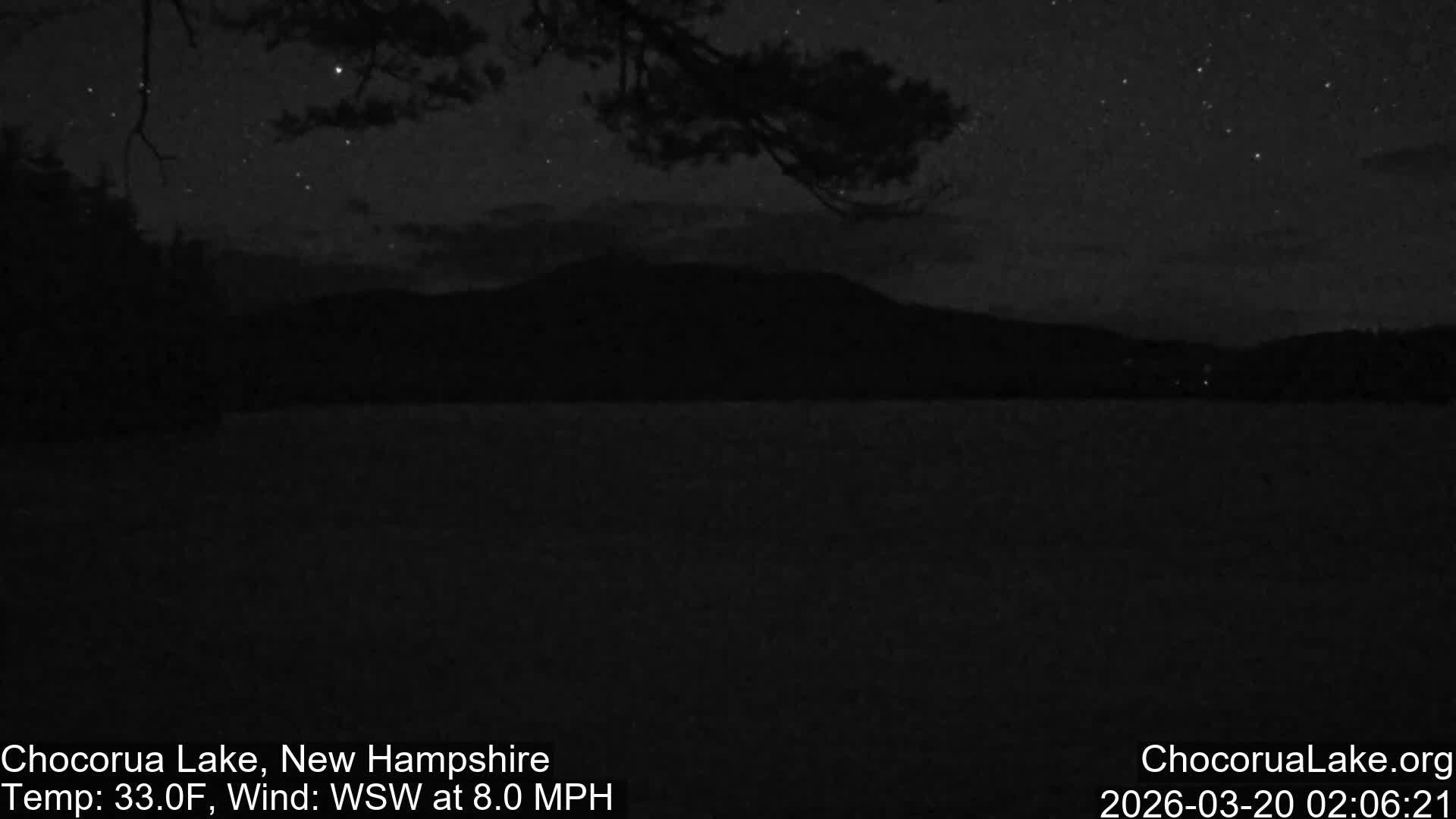 Chocorura Lake Live Cam - Tamworth, Carroll, New Hampshire, USA