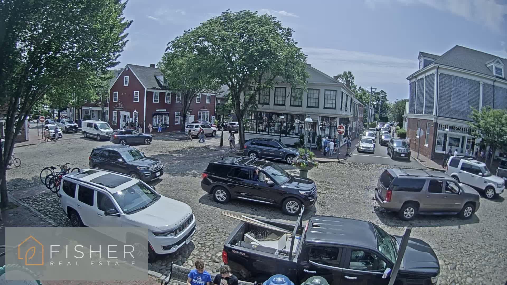 Nantucket Downtown Main Street towards East Live Cam - Nantucket,  Nantucket County, Massachusetts, USA