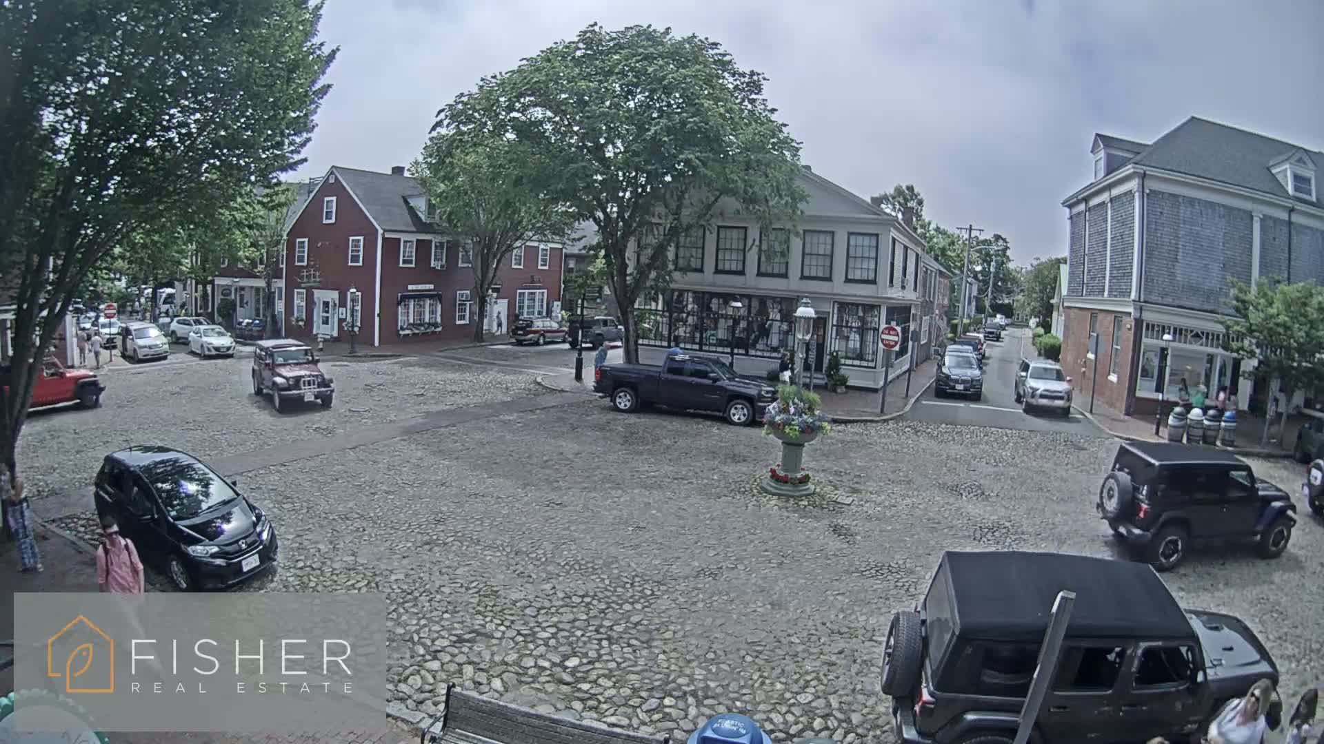 Nantucket Downtown Main Street towards East Live Cam - Nantucket,  Nantucket County, Massachusetts, USA