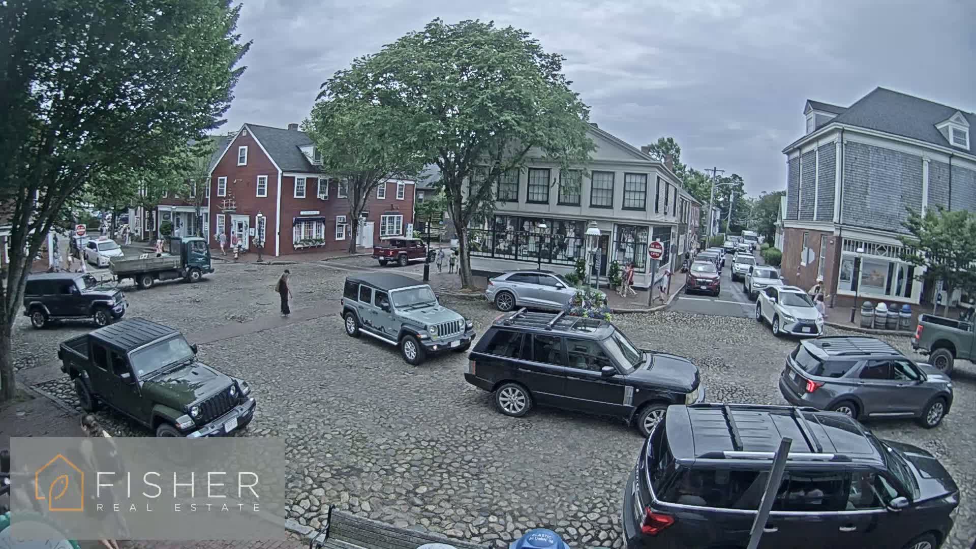 Nantucket Downtown Main Street towards East Live Cam - Nantucket,  Nantucket County, Massachusetts, USA