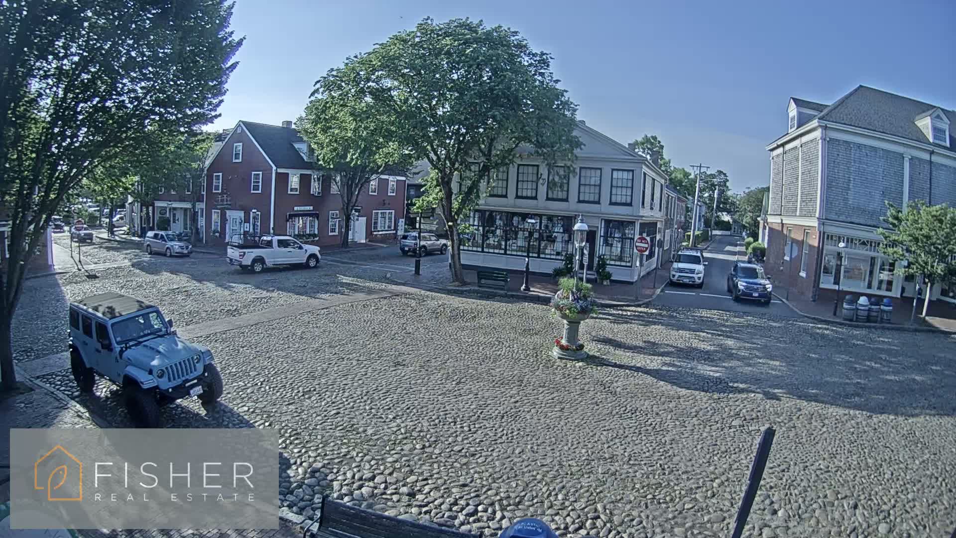 Nantucket Downtown Main Street towards East Live Cam - Nantucket,  Nantucket County, Massachusetts, USA