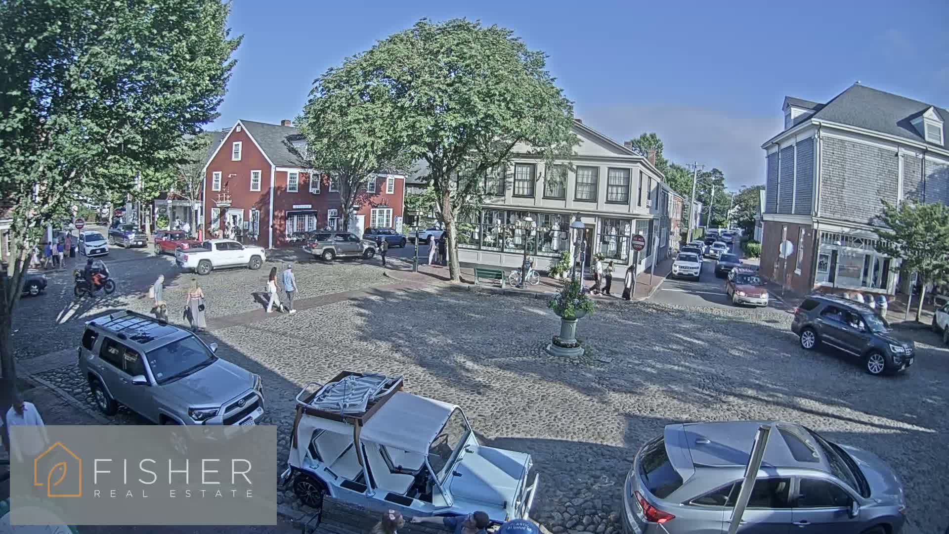 Nantucket Downtown Main Street towards East Live Cam - Nantucket,  Nantucket County, Massachusetts, USA