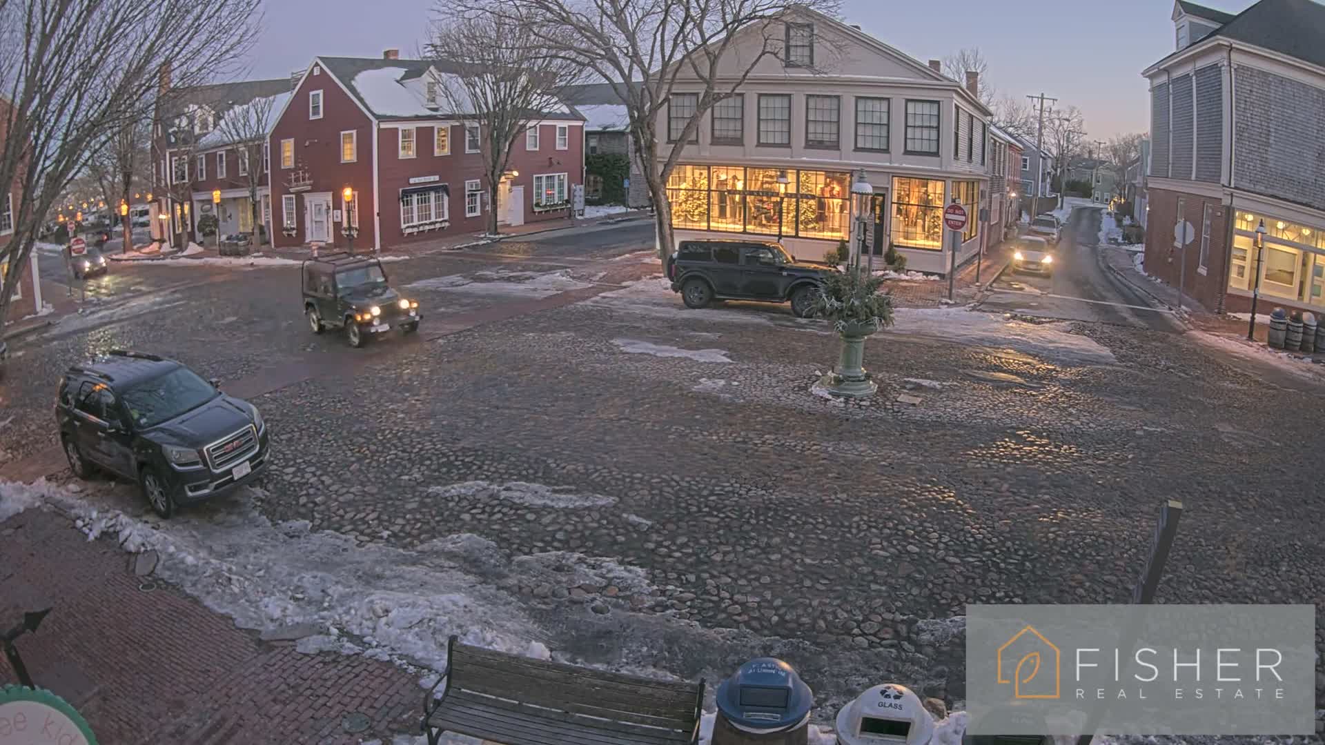 Nantucket Downtown Main Street towards East Live Cam - Nantucket,  Nantucket County, Massachusetts, USA