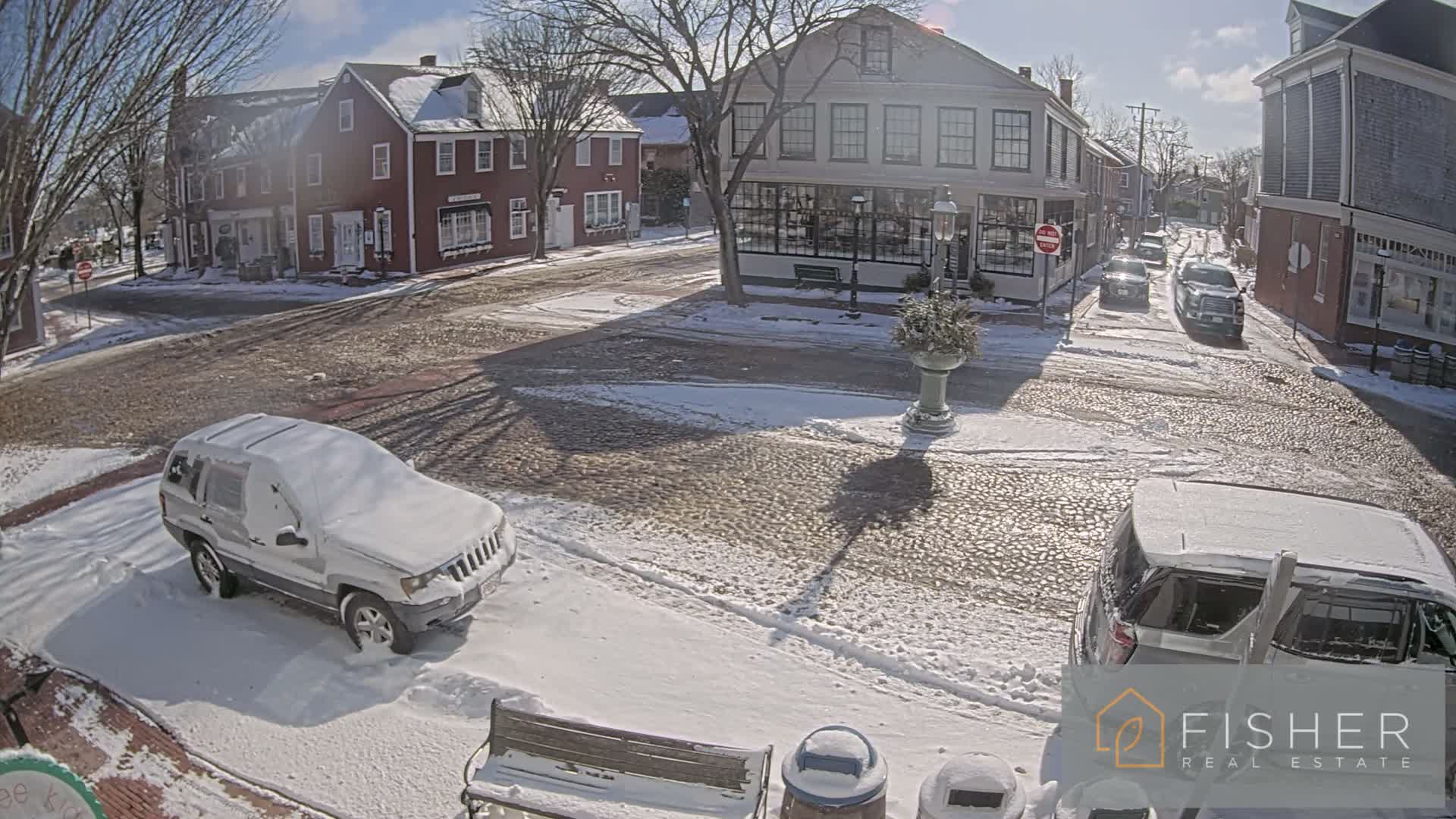 Nantucket Downtown Main Street towards East Live Cam - Nantucket,  Nantucket County, Massachusetts, USA