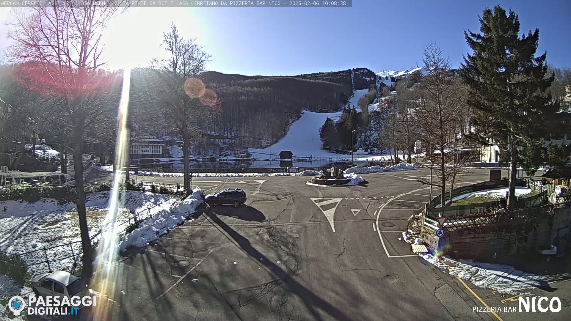  Cerreto Laghi Lake Ski Slopes & Lake's Square Live Cam  - Reggio Emilia, Emilia-Romagna, Italy