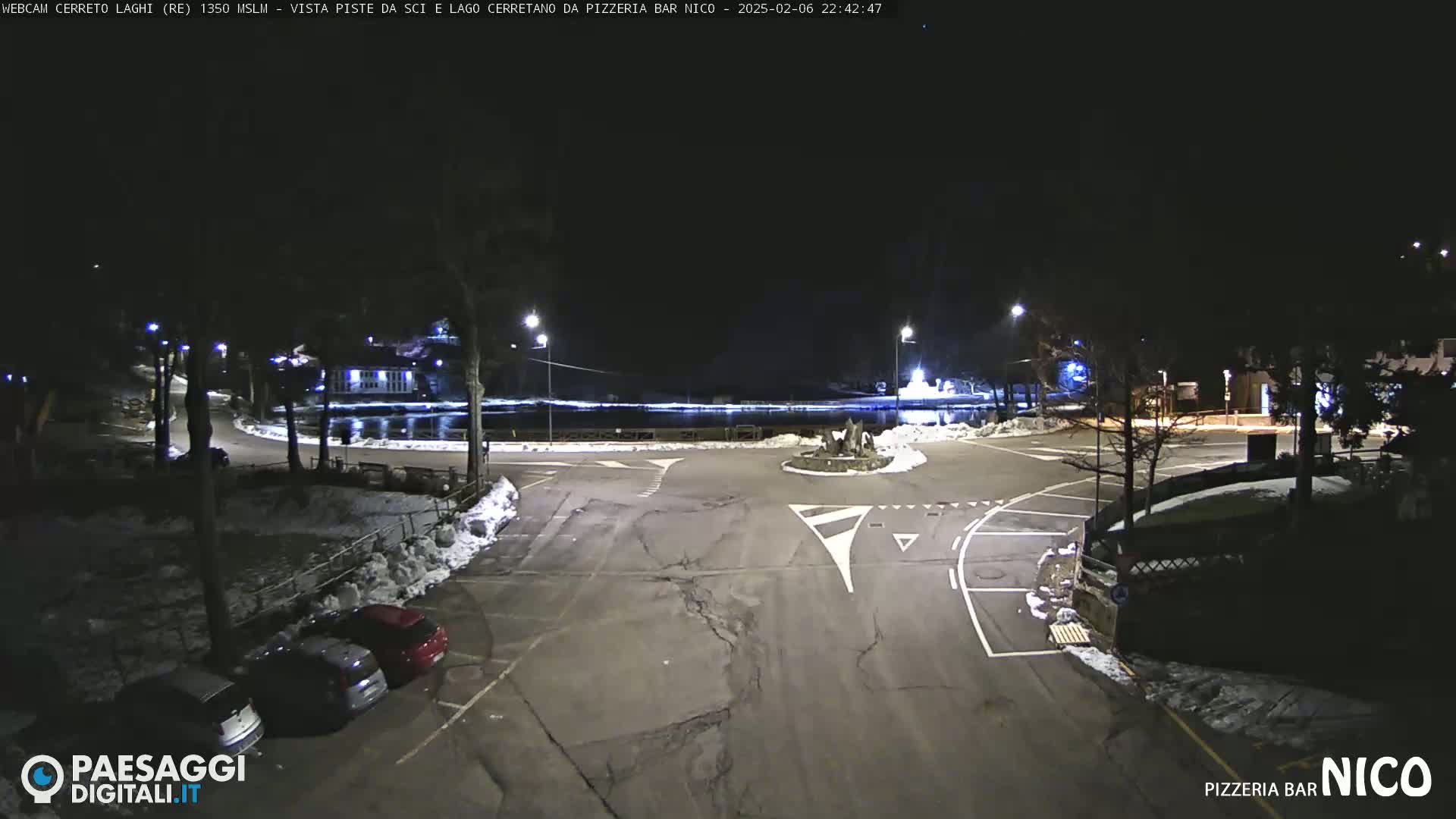  Cerreto Laghi Lake Ski Slopes & Lake's Square Live Cam  - Reggio Emilia, Emilia-Romagna, Italy