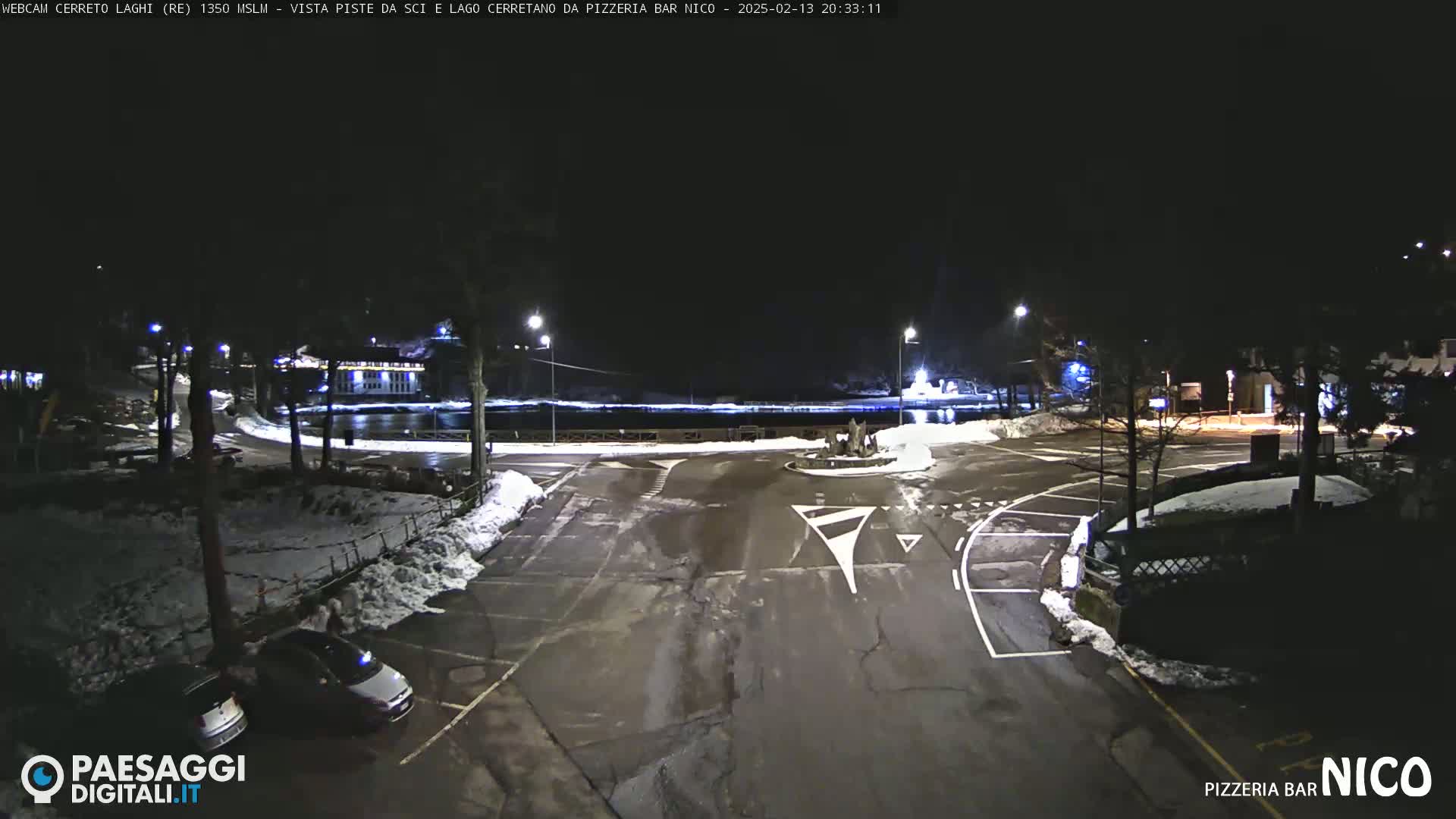  Cerreto Laghi Lake Ski Slopes & Lake's Square Live Cam  - Reggio Emilia, Emilia-Romagna, Italy