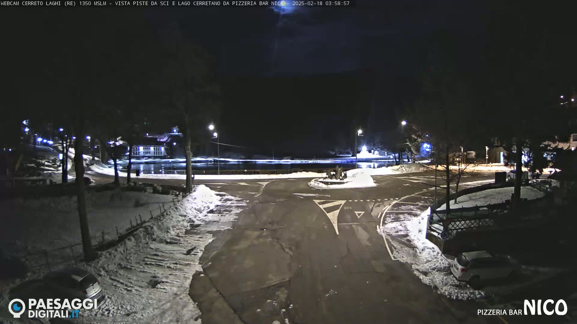  Cerreto Laghi Lake Ski Slopes & Lake's Square Live Cam  - Reggio Emilia, Emilia-Romagna, Italy