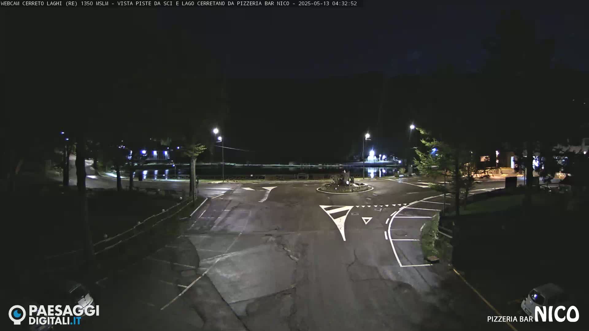  Cerreto Laghi Lake Ski Slopes & Lake's Square Live Cam  - Reggio Emilia, Emilia-Romagna, Italy