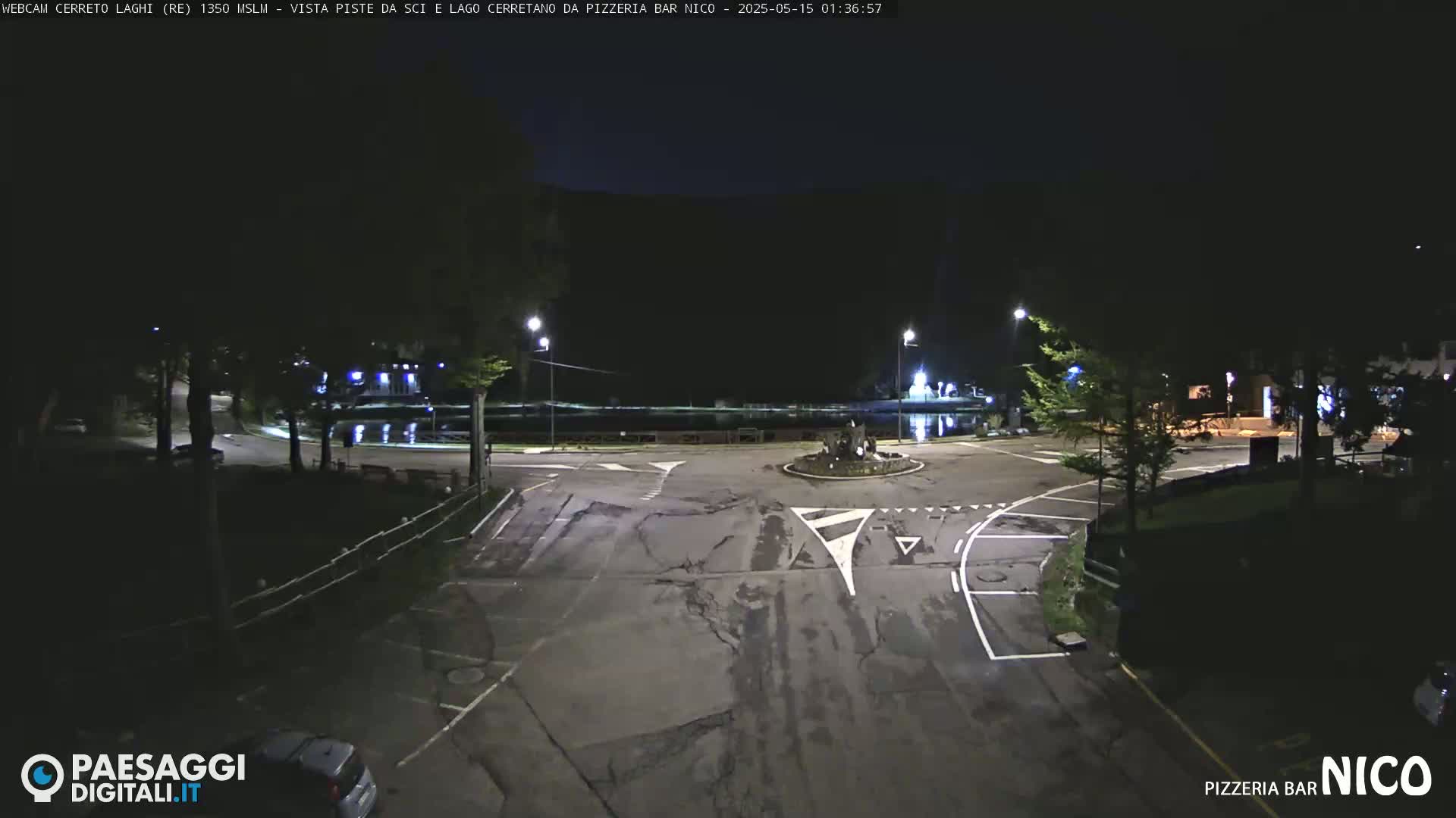  Cerreto Laghi Lake Ski Slopes & Lake's Square Live Cam  - Reggio Emilia, Emilia-Romagna, Italy