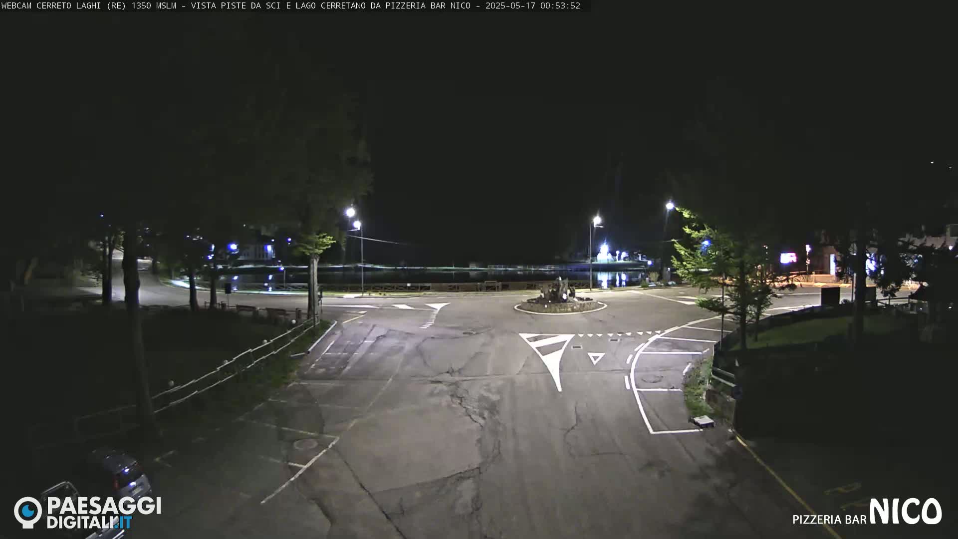  Cerreto Laghi Lake Ski Slopes & Lake's Square Live Cam  - Reggio Emilia, Emilia-Romagna, Italy
