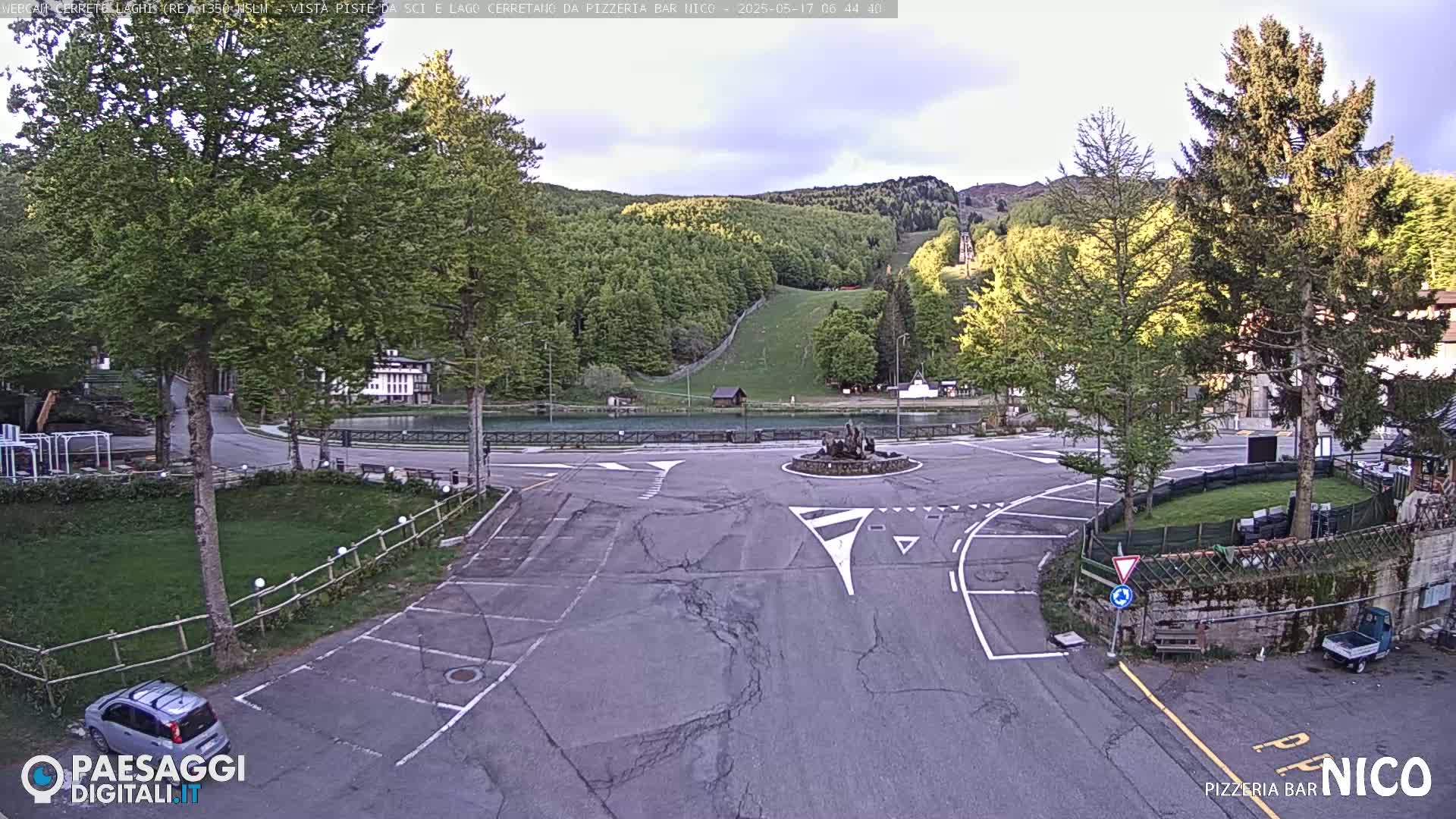  Cerreto Laghi Lake Ski Slopes & Lake's Square Live Cam  - Reggio Emilia, Emilia-Romagna, Italy
