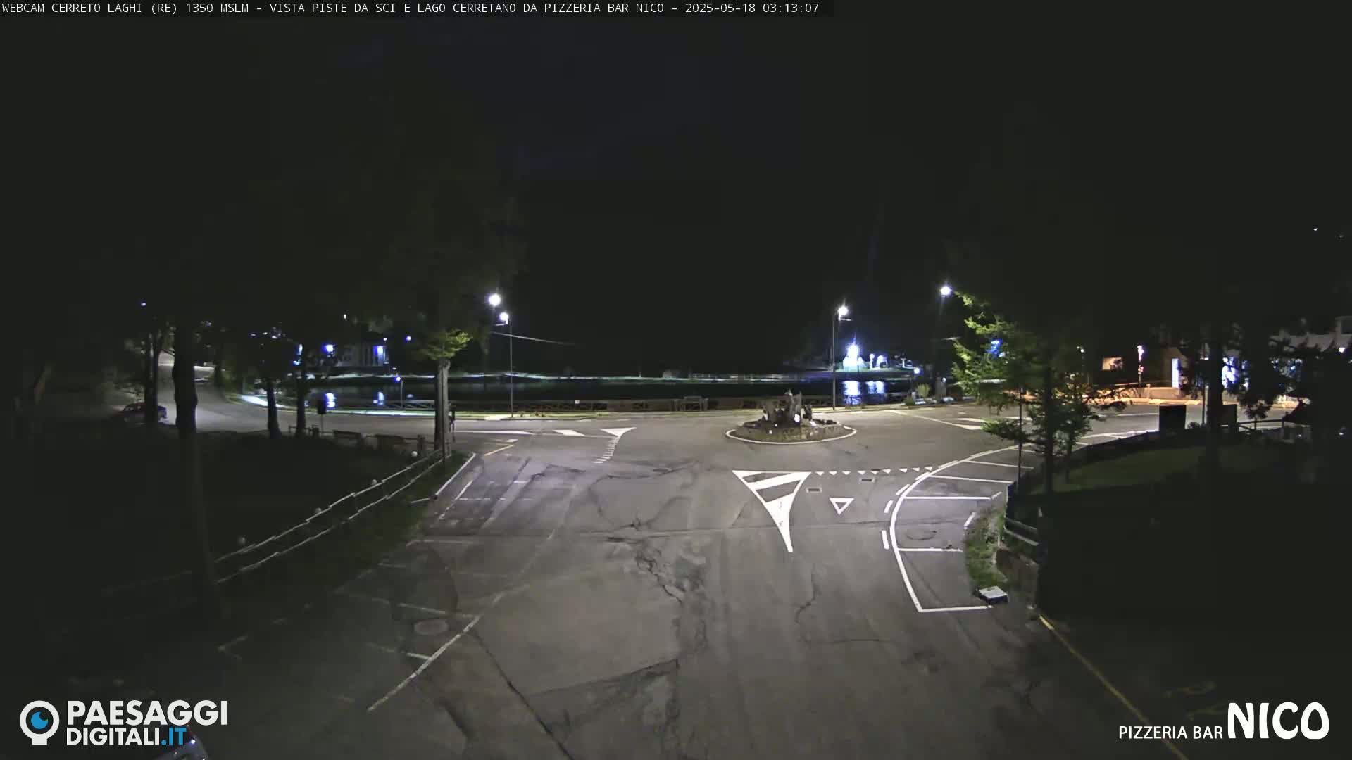  Cerreto Laghi Lake Ski Slopes & Lake's Square Live Cam  - Reggio Emilia, Emilia-Romagna, Italy