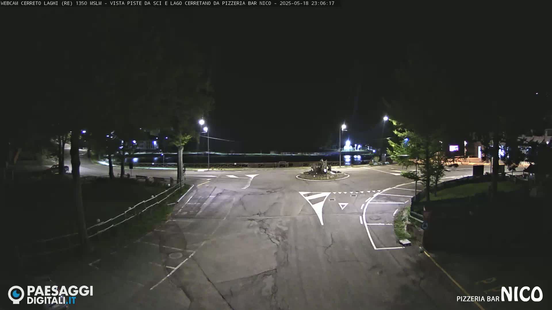  Cerreto Laghi Lake Ski Slopes & Lake's Square Live Cam  - Reggio Emilia, Emilia-Romagna, Italy