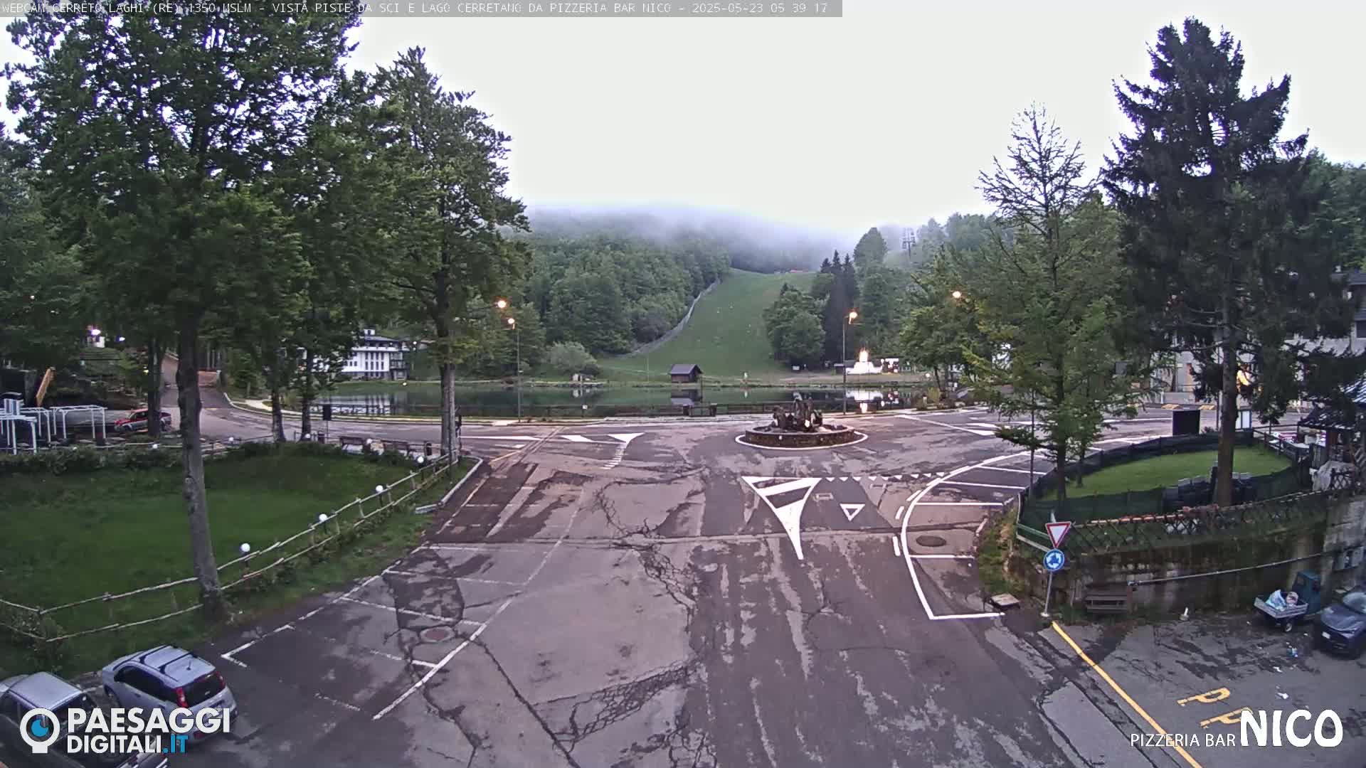  Cerreto Laghi Lake Ski Slopes & Lake's Square Live Cam  - Reggio Emilia, Emilia-Romagna, Italy