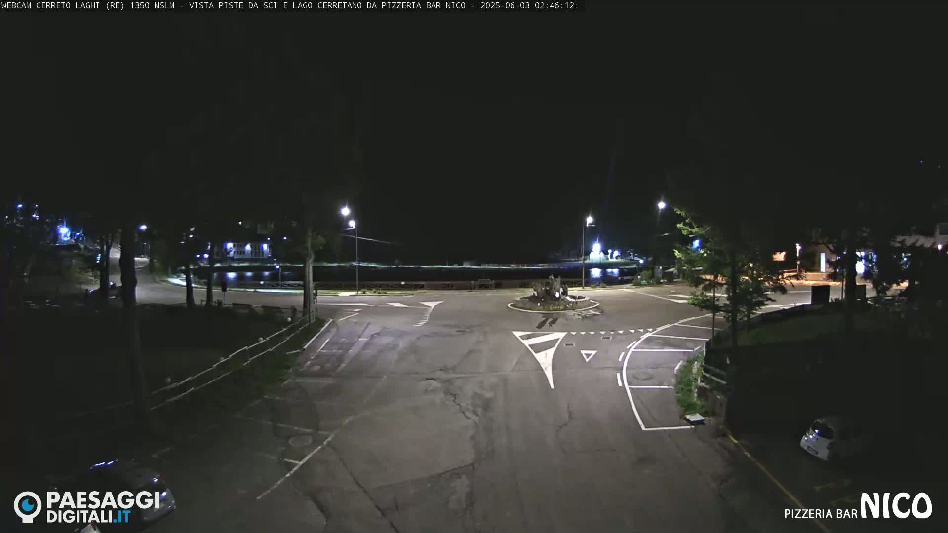  Cerreto Laghi Lake Ski Slopes & Lake's Square Live Cam  - Reggio Emilia, Emilia-Romagna, Italy