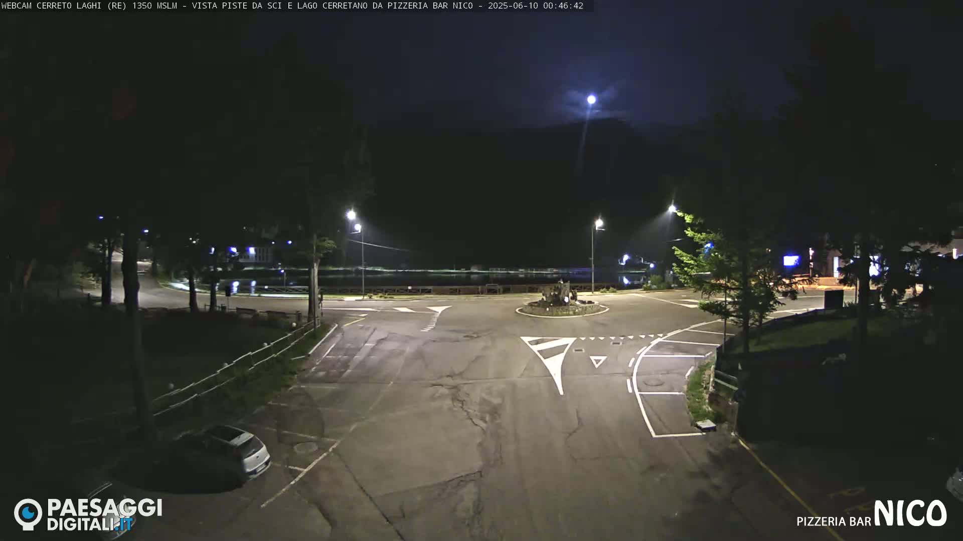  Cerreto Laghi Lake Ski Slopes & Lake's Square Live Cam  - Reggio Emilia, Emilia-Romagna, Italy