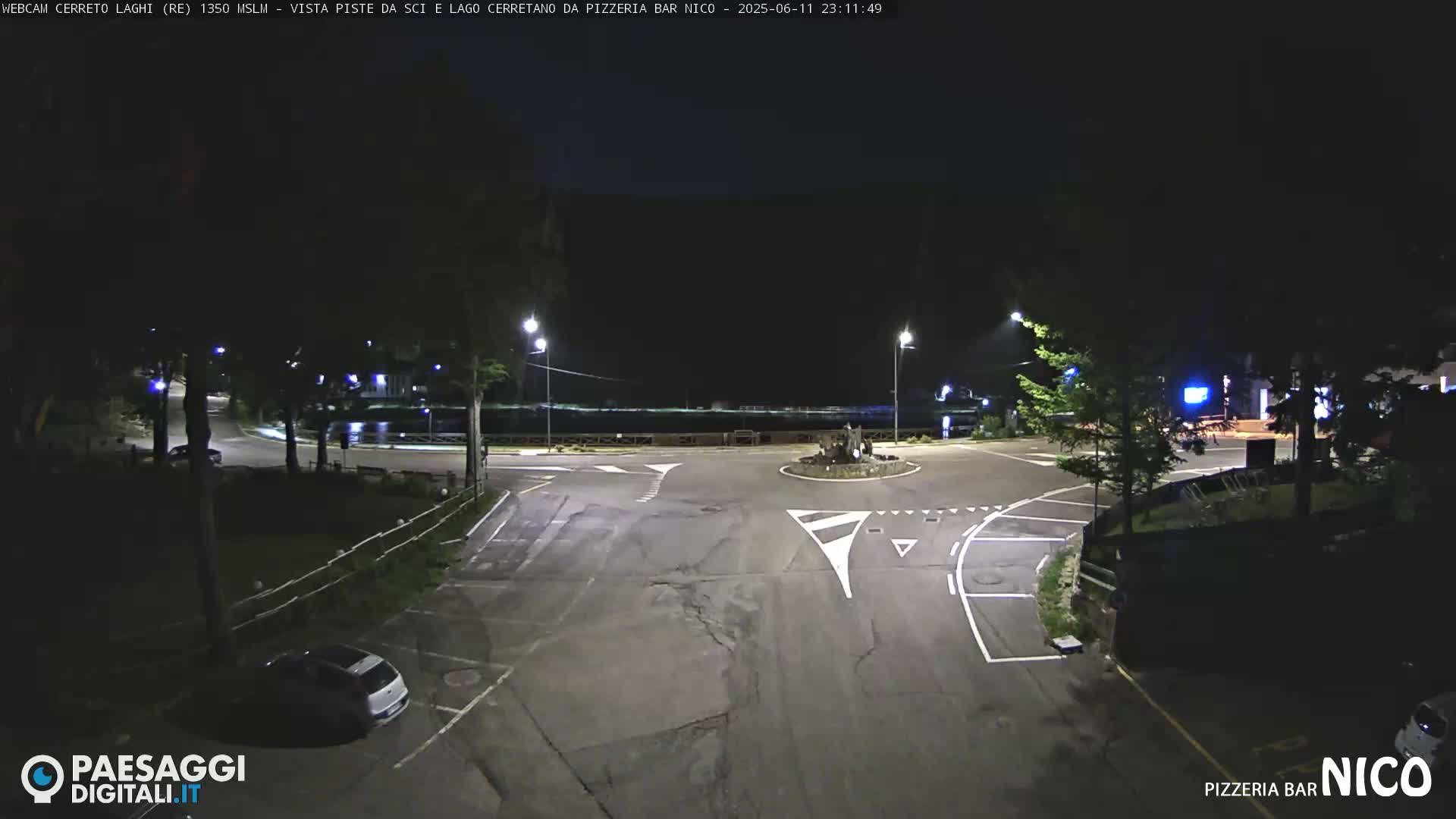  Cerreto Laghi Lake Ski Slopes & Lake's Square Live Cam  - Reggio Emilia, Emilia-Romagna, Italy