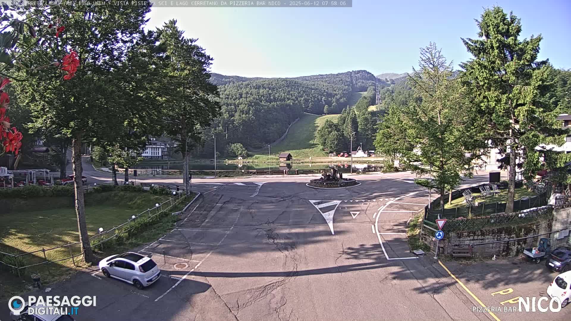  Cerreto Laghi Lake Ski Slopes & Lake's Square Live Cam  - Reggio Emilia, Emilia-Romagna, Italy