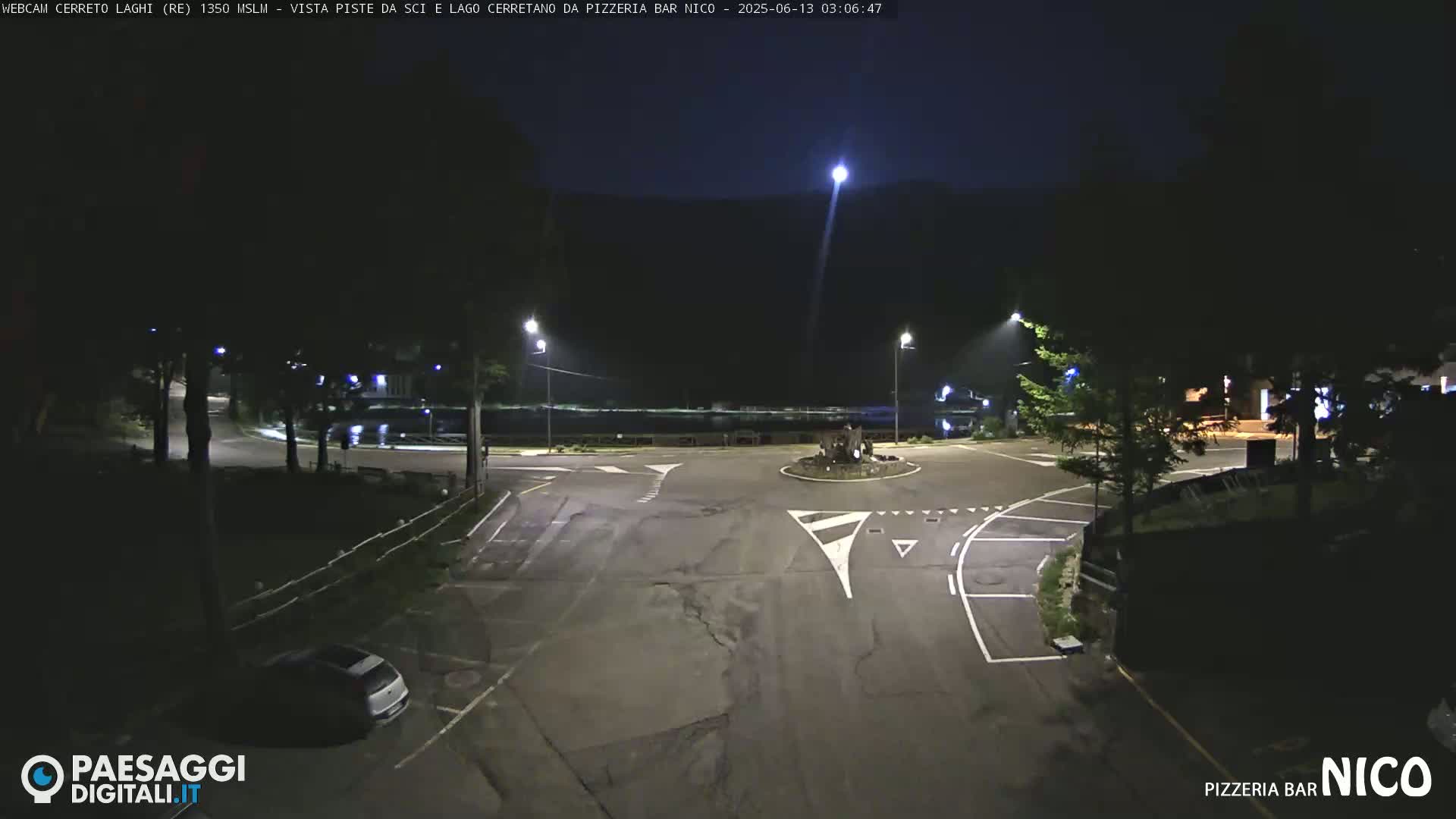  Cerreto Laghi Lake Ski Slopes & Lake's Square Live Cam  - Reggio Emilia, Emilia-Romagna, Italy