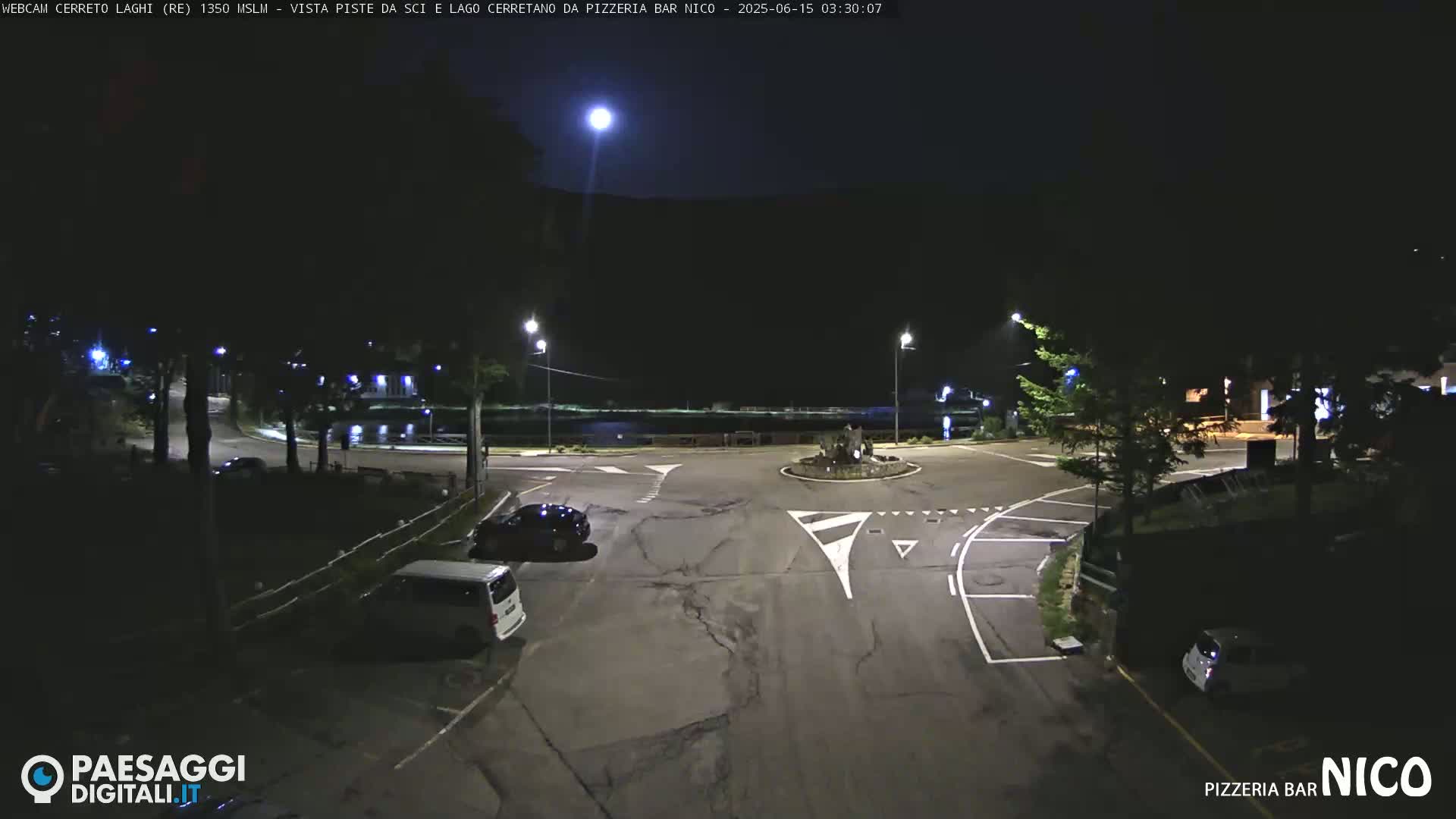  Cerreto Laghi Lake Ski Slopes & Lake's Square Live Cam  - Reggio Emilia, Emilia-Romagna, Italy