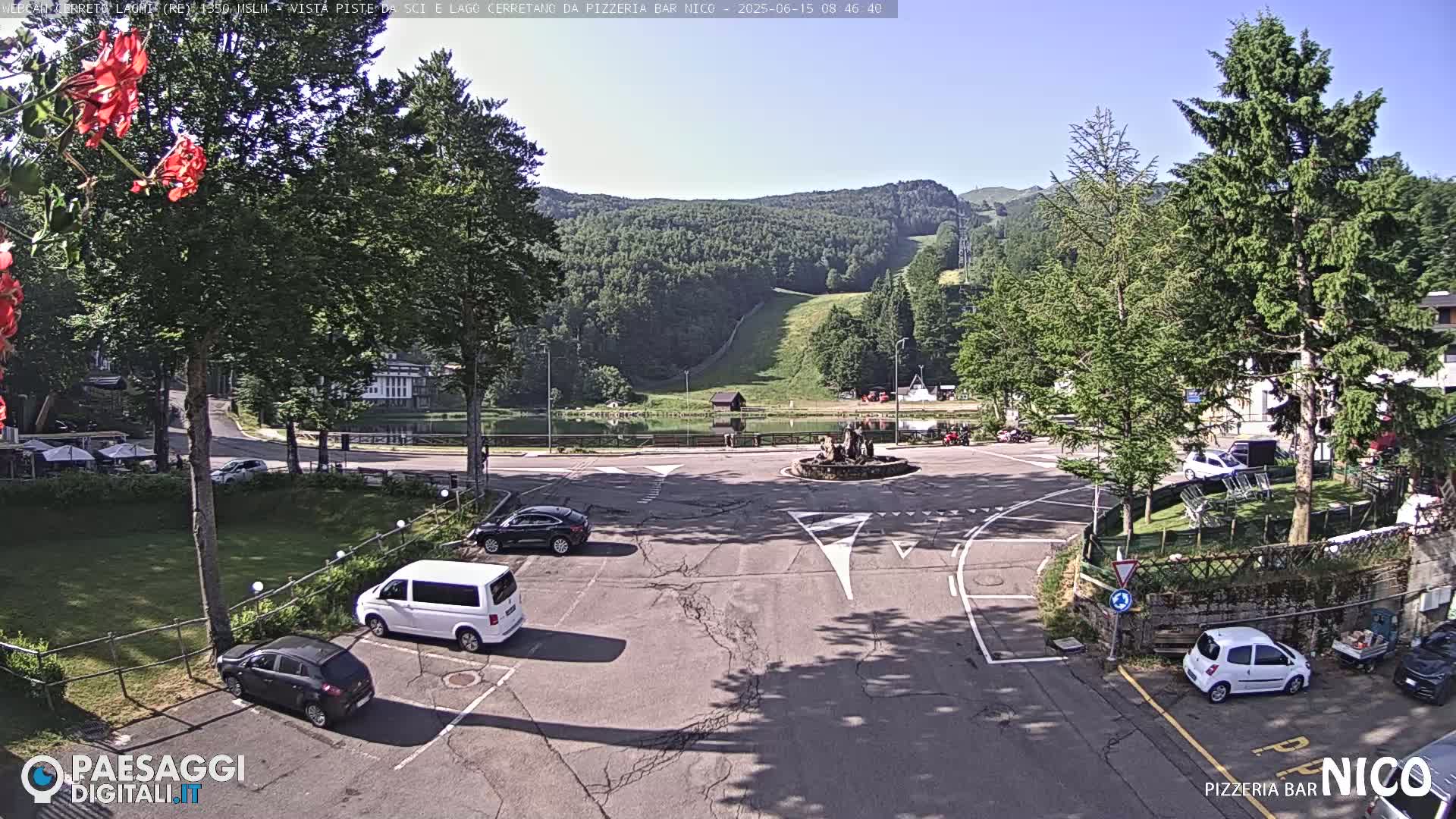  Cerreto Laghi Lake Ski Slopes & Lake's Square Live Cam  - Reggio Emilia, Emilia-Romagna, Italy