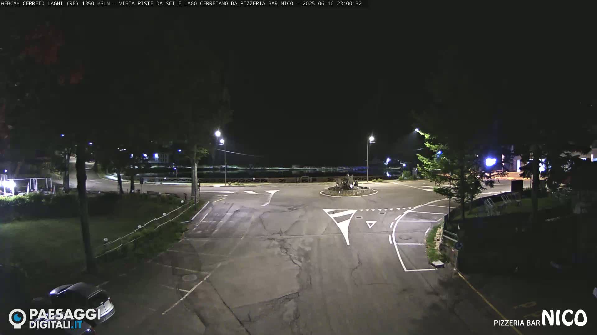 Cerreto Laghi Lake Ski Slopes & Lake's Square Live Cam  - Reggio Emilia, Emilia-Romagna, Italy
