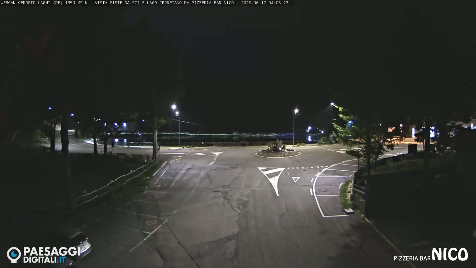 Cerreto Laghi Lake Ski Slopes & Lake's Square Live Cam  - Reggio Emilia, Emilia-Romagna, Italy