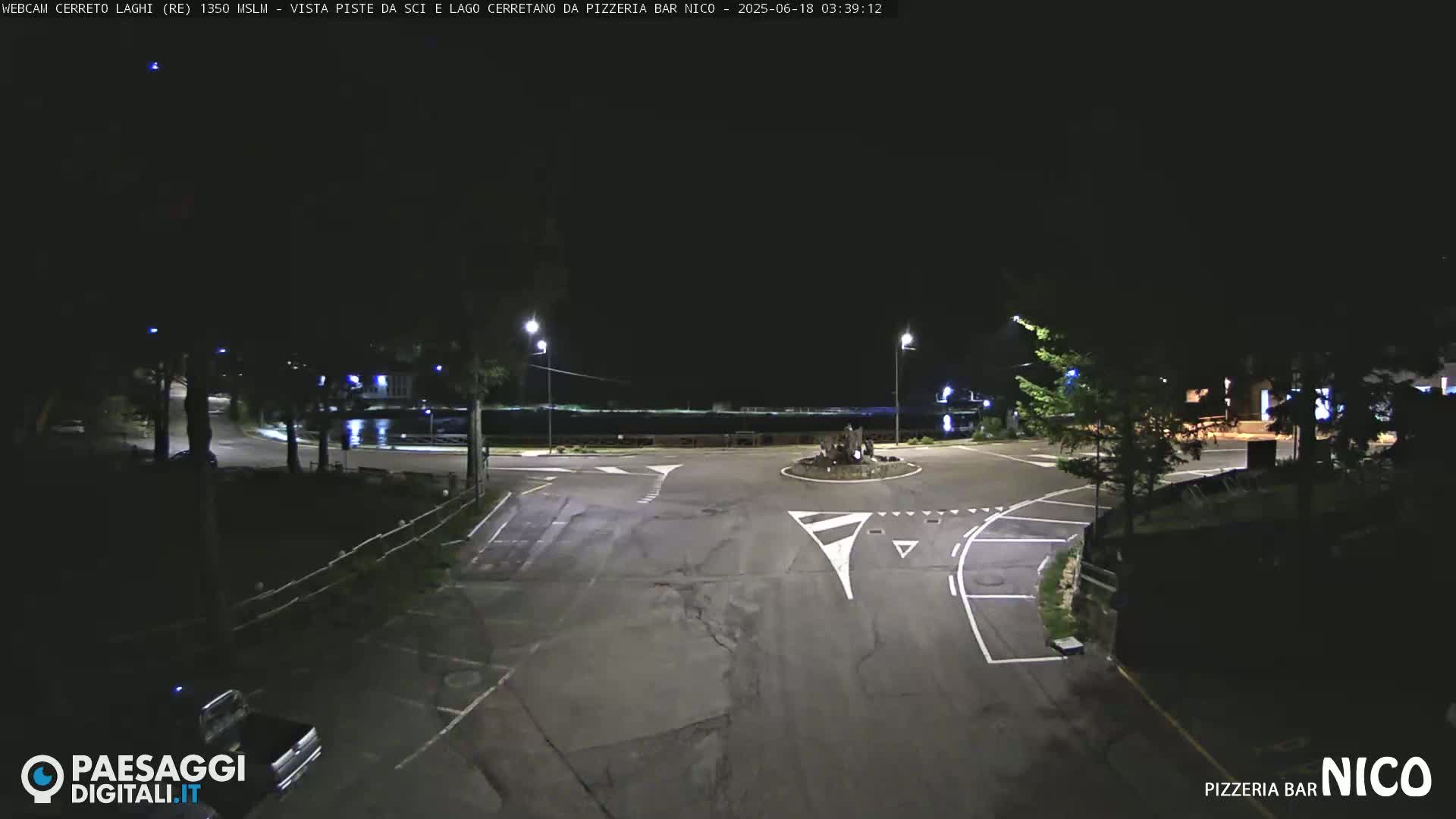 Cerreto Laghi Lake Ski Slopes & Lake's Square Live Cam  - Reggio Emilia, Emilia-Romagna, Italy