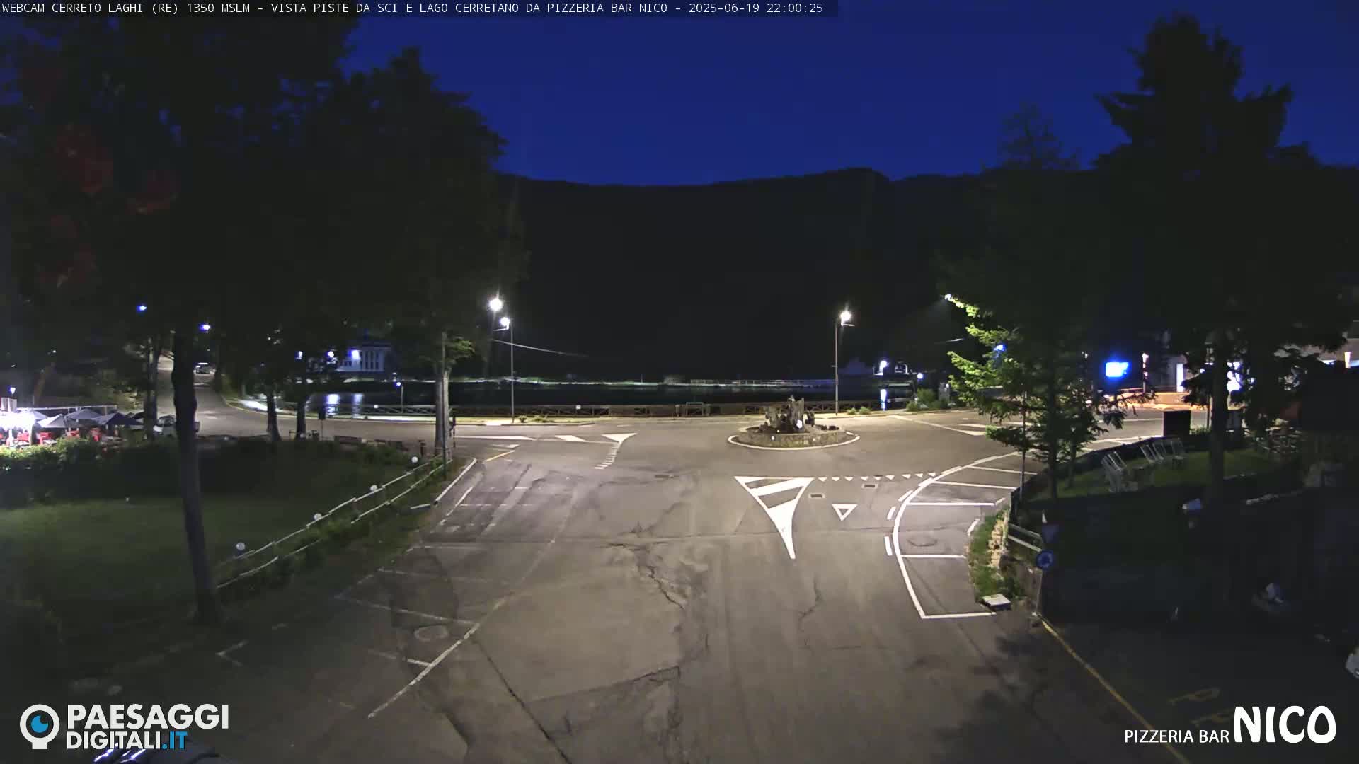 Cerreto Laghi Lake Ski Slopes & Lake's Square Live Cam  - Reggio Emilia, Emilia-Romagna, Italy