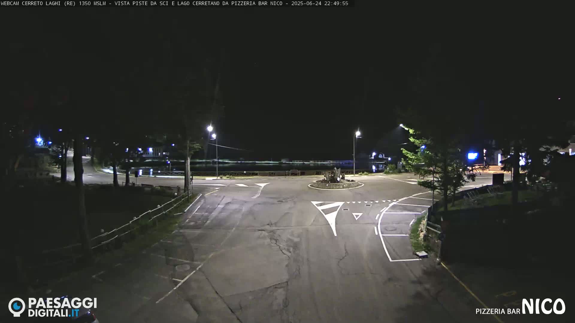 Cerreto Laghi Lake Ski Slopes & Lake's Square Live Cam  - Reggio Emilia, Emilia-Romagna, Italy