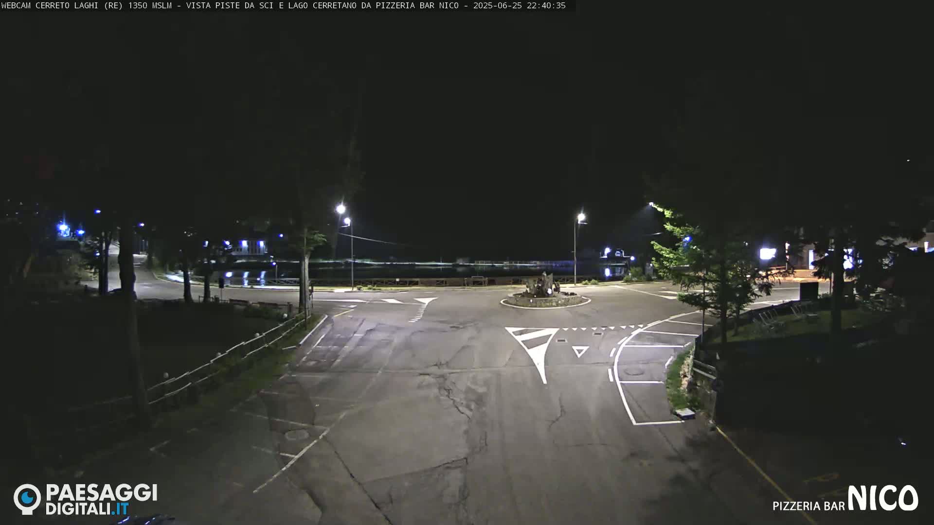 Cerreto Laghi Lake Ski Slopes & Lake's Square Live Cam  - Reggio Emilia, Emilia-Romagna, Italy
