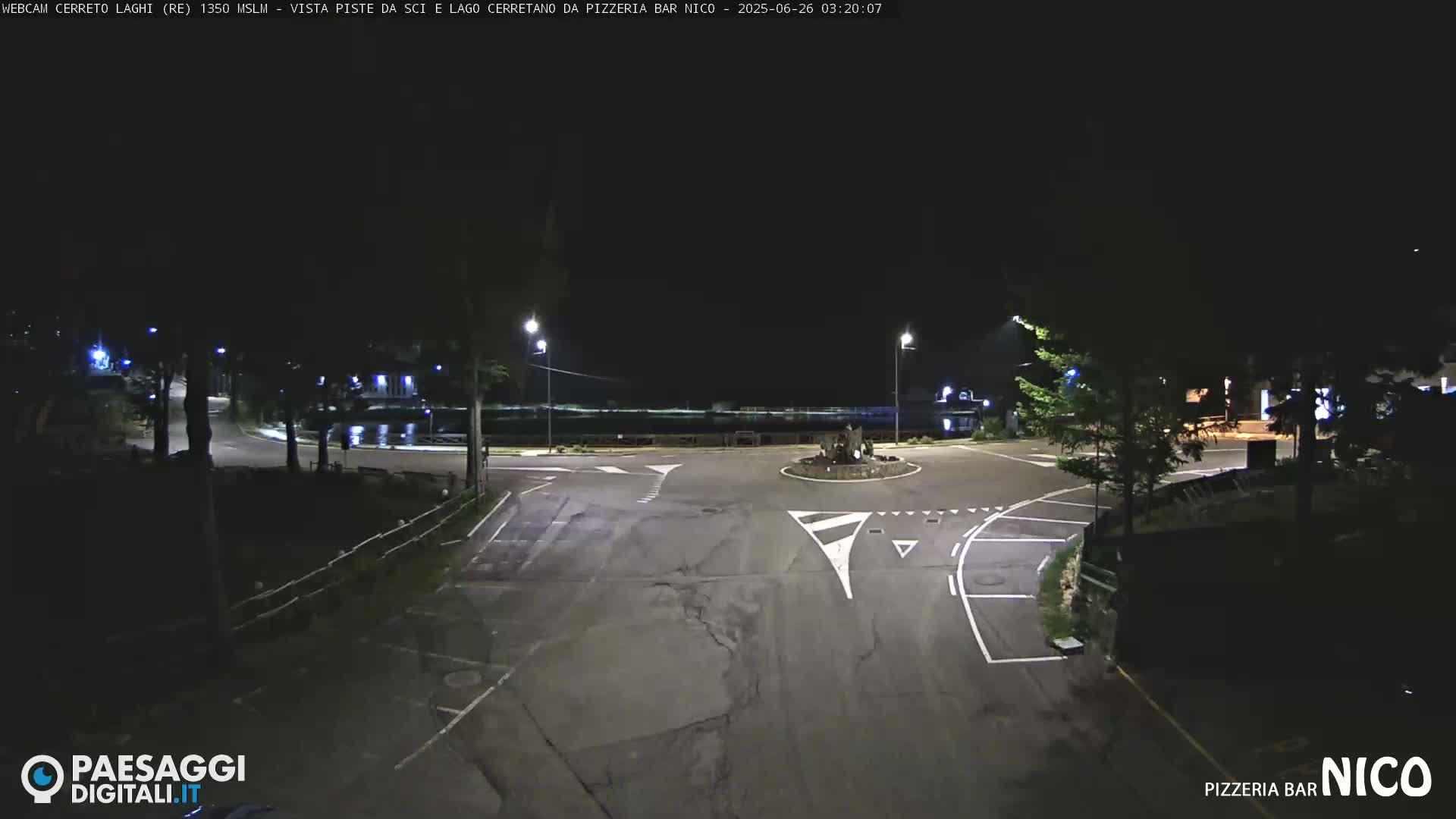 Cerreto Laghi Lake Ski Slopes & Lake's Square Live Cam  - Reggio Emilia, Emilia-Romagna, Italy