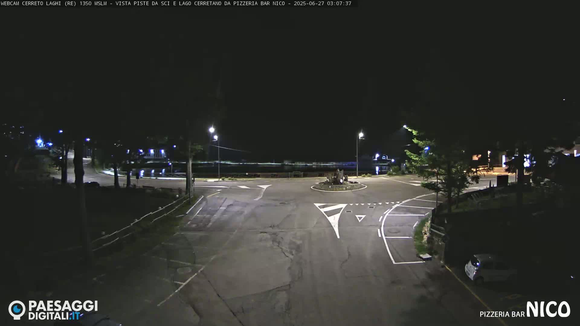 Cerreto Laghi Lake Ski Slopes & Lake's Square Live Cam  - Reggio Emilia, Emilia-Romagna, Italy