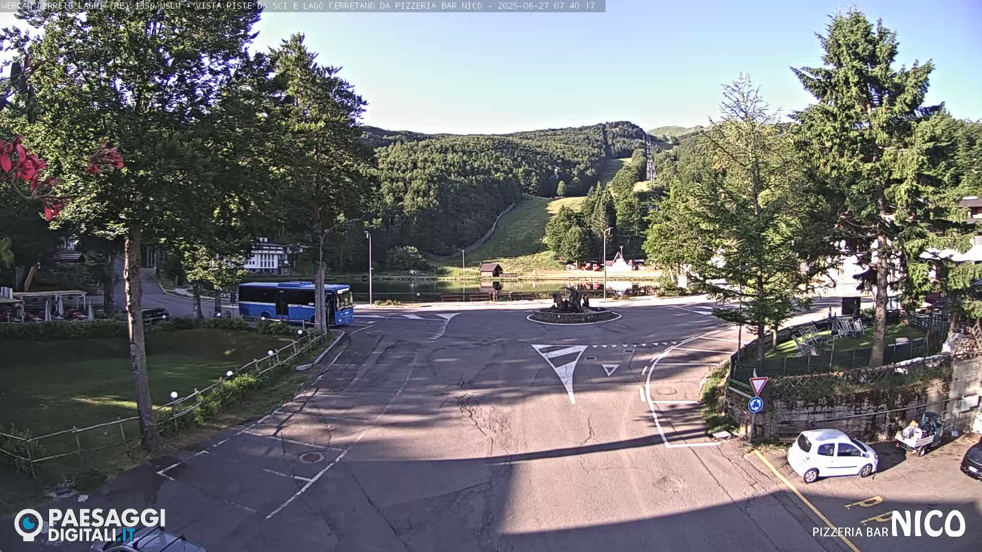 Cerreto Laghi Lake Ski Slopes & Lake's Square Live Cam  - Reggio Emilia, Emilia-Romagna, Italy