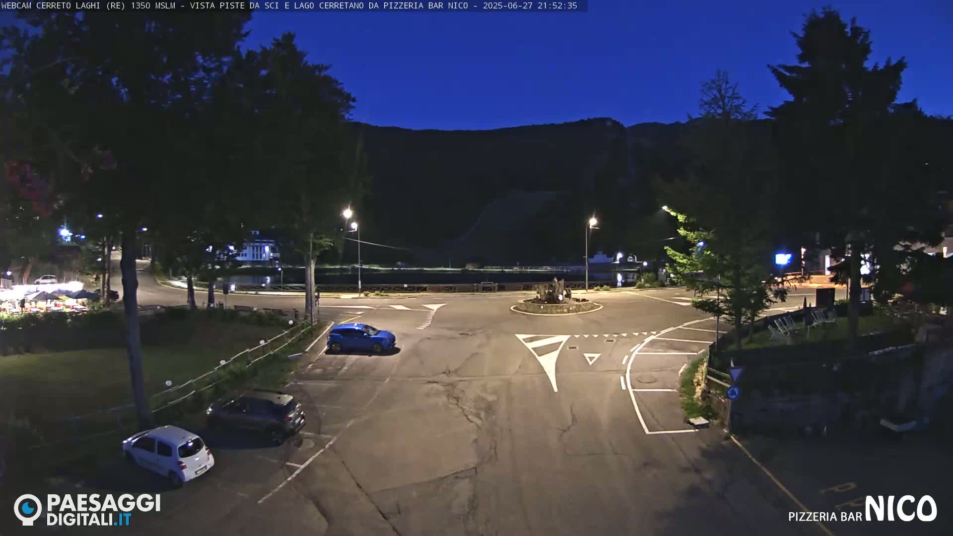 Cerreto Laghi Lake Ski Slopes & Lake's Square Live Cam  - Reggio Emilia, Emilia-Romagna, Italy