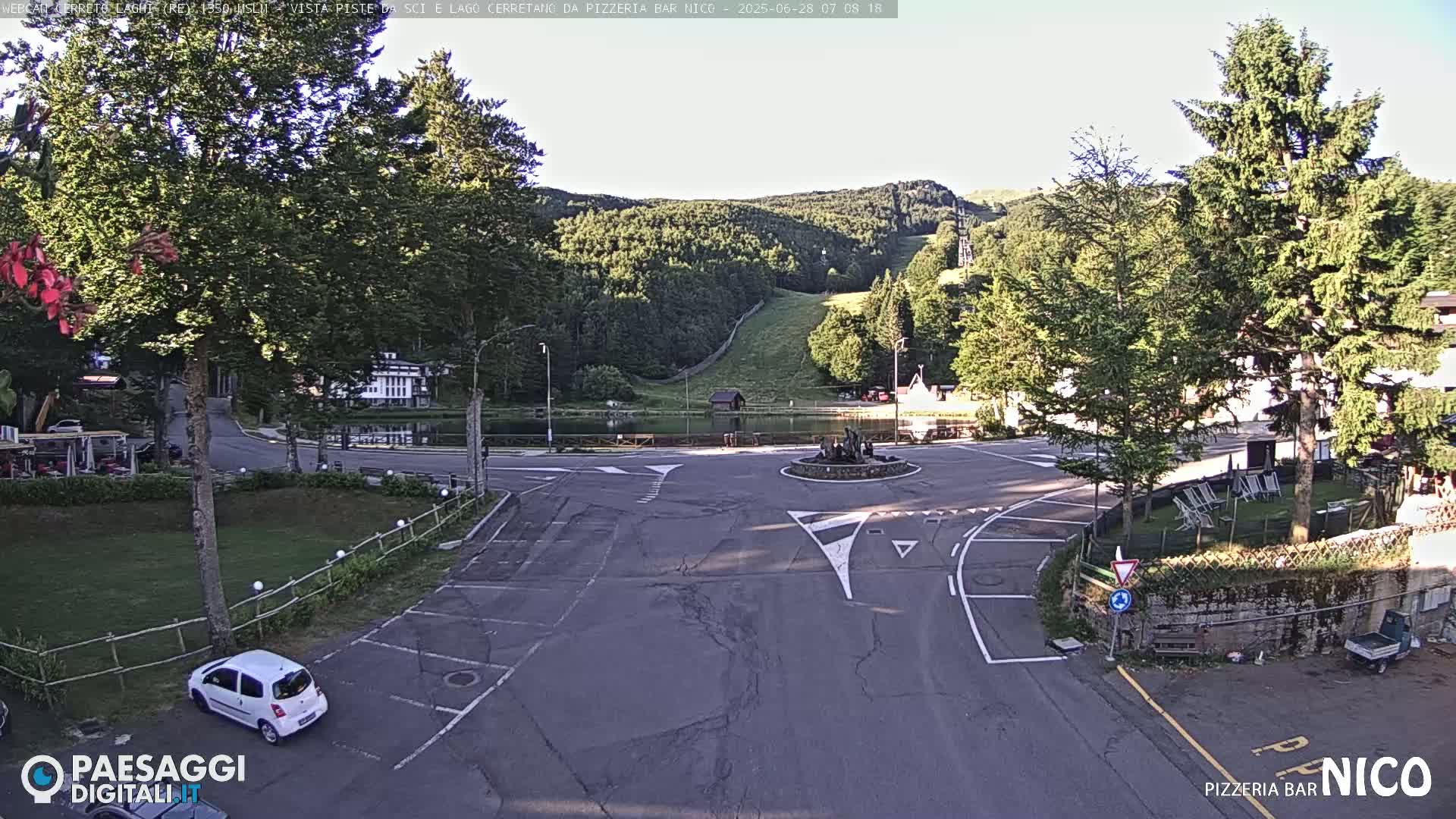 Cerreto Laghi Lake Ski Slopes & Lake's Square Live Cam  - Reggio Emilia, Emilia-Romagna, Italy