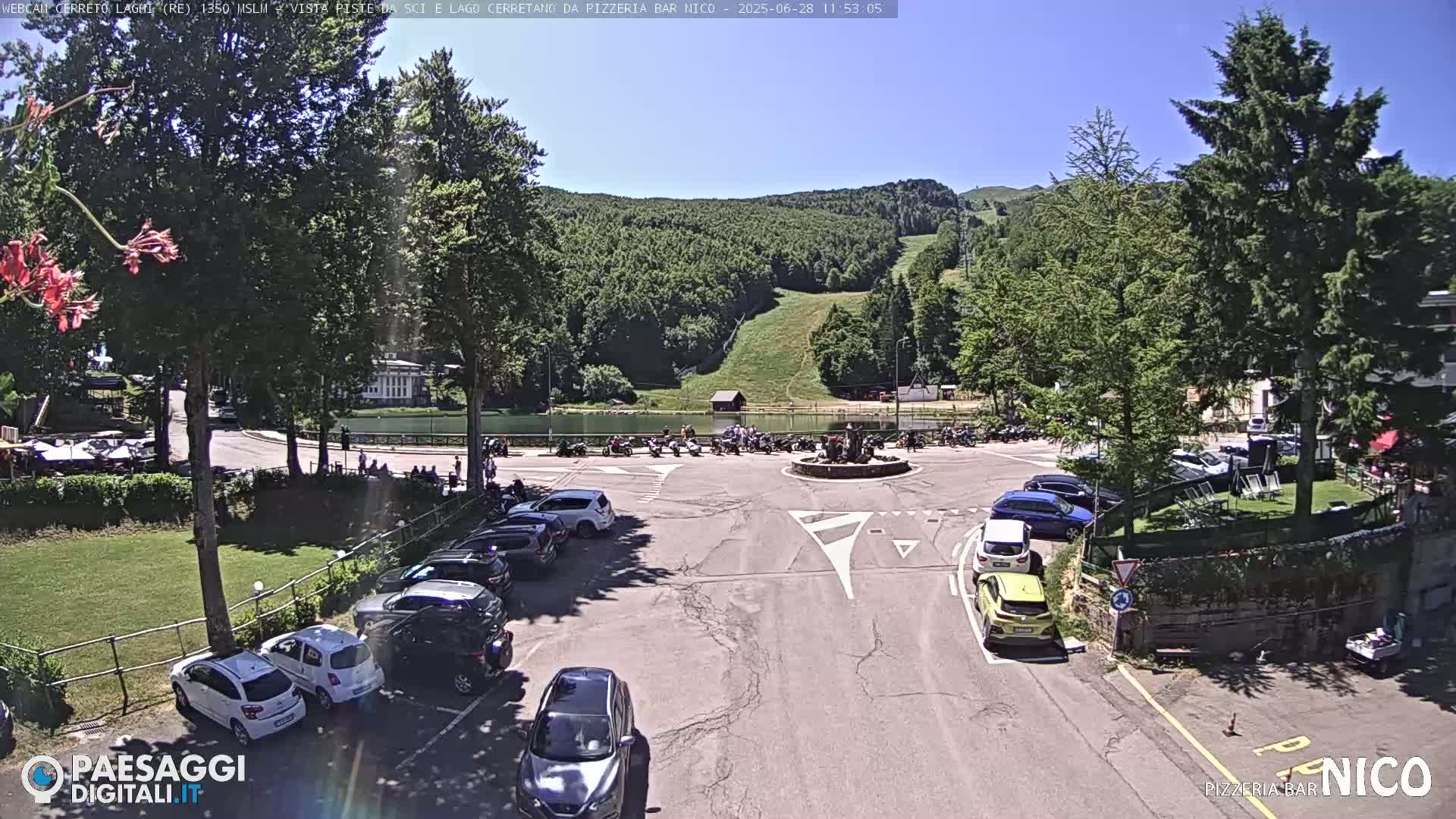 Cerreto Laghi Lake Ski Slopes & Lake's Square Live Cam  - Reggio Emilia, Emilia-Romagna, Italy