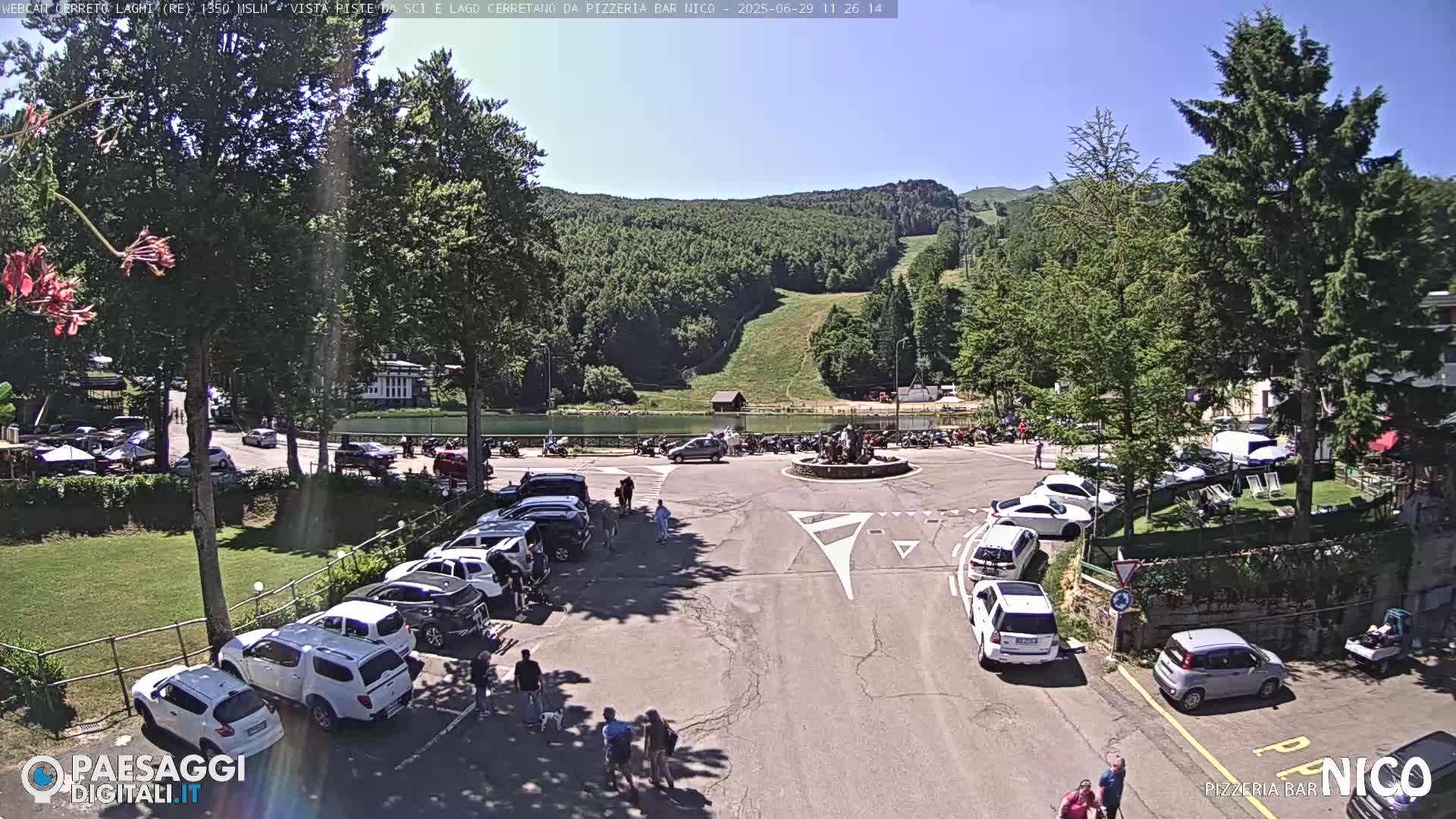 Cerreto Laghi Lake Ski Slopes & Lake's Square Live Cam  - Reggio Emilia, Emilia-Romagna, Italy